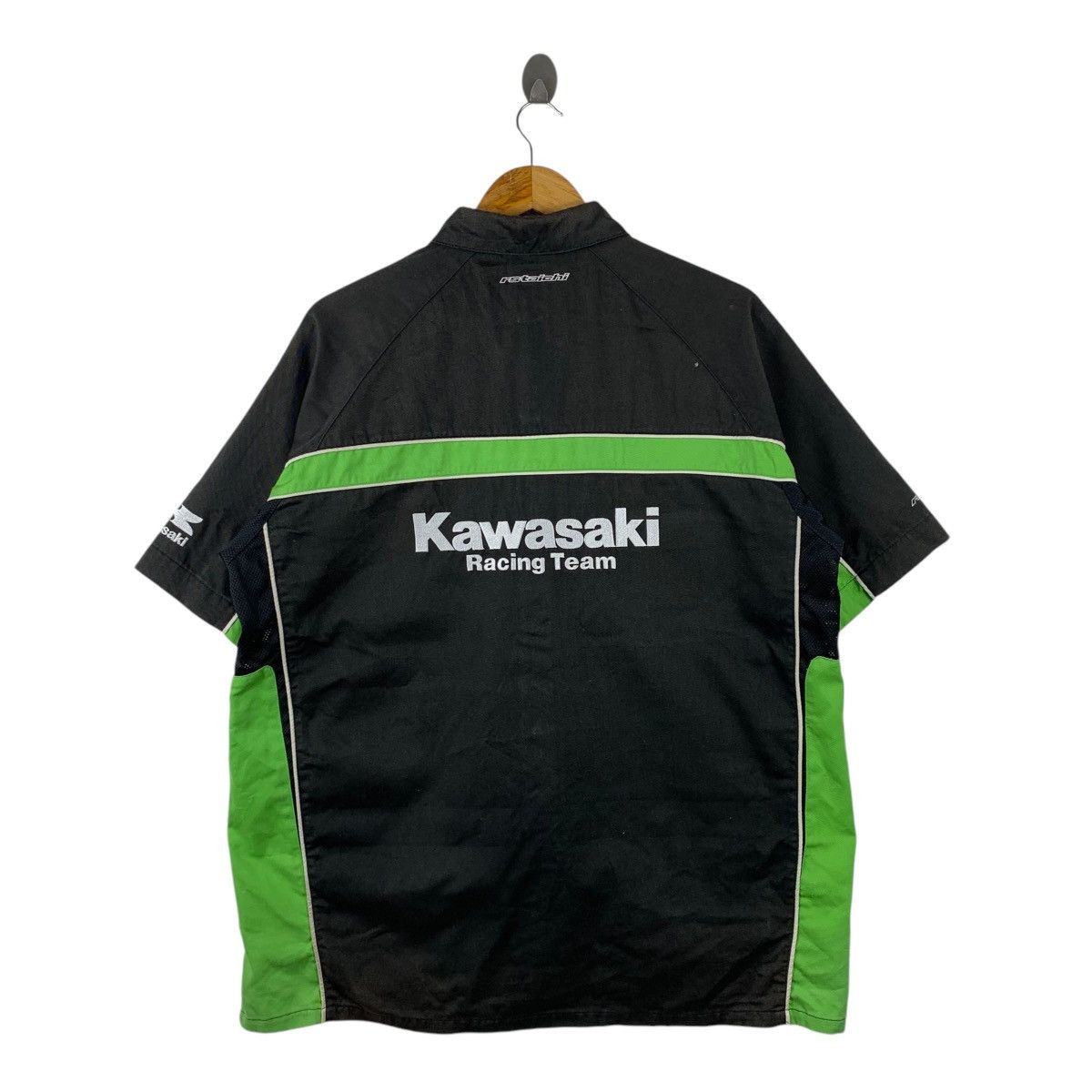 Vintage KAWASAKI Racing Team Motorsport Big Logo Worker Shirts Size US XL / EU 56 / 4 - 2 Thumbnail
