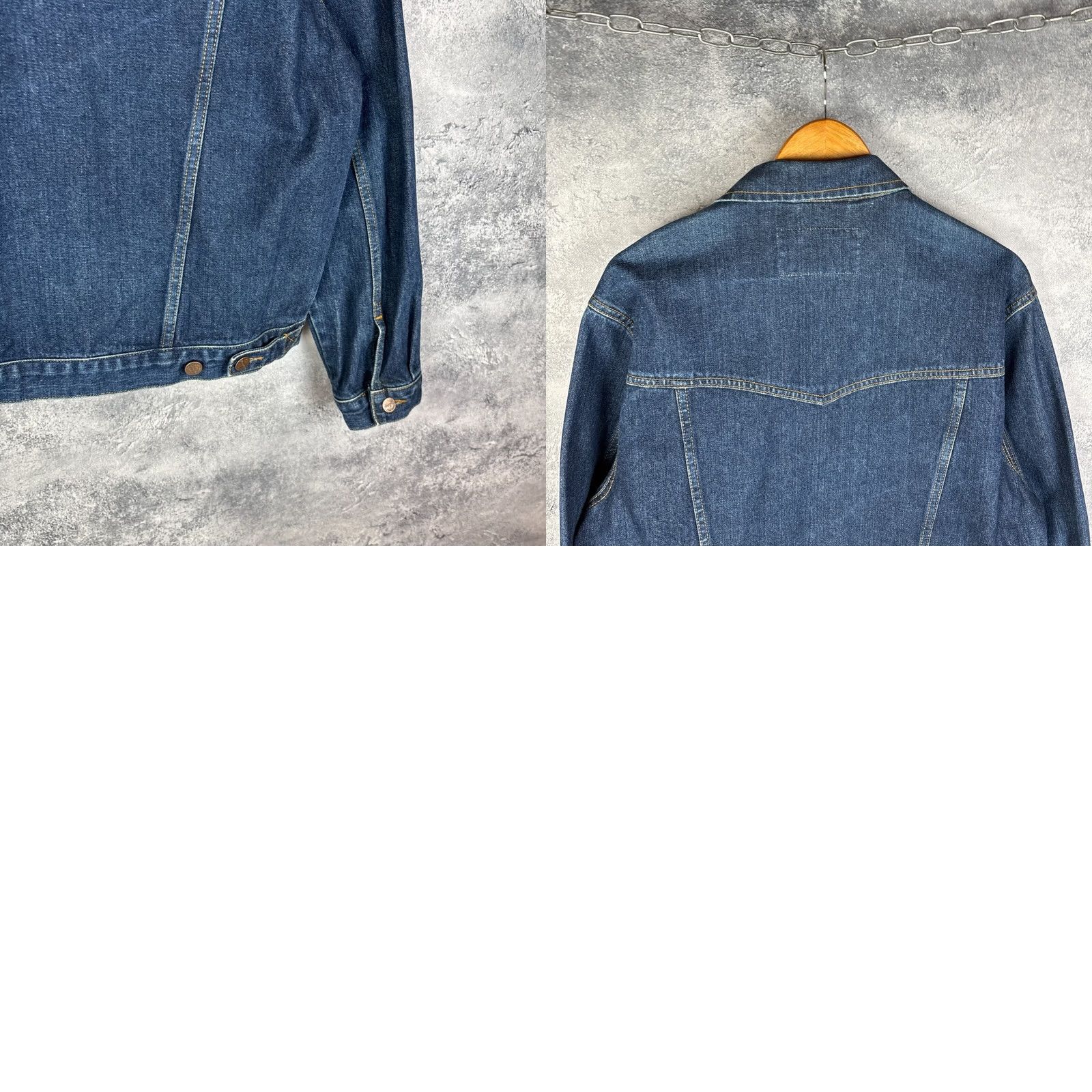 Wrangler Wrangler Denim Jacket Men Blue Cotton Size M Size US M / EU 48-50 / 2 - 9 Thumbnail