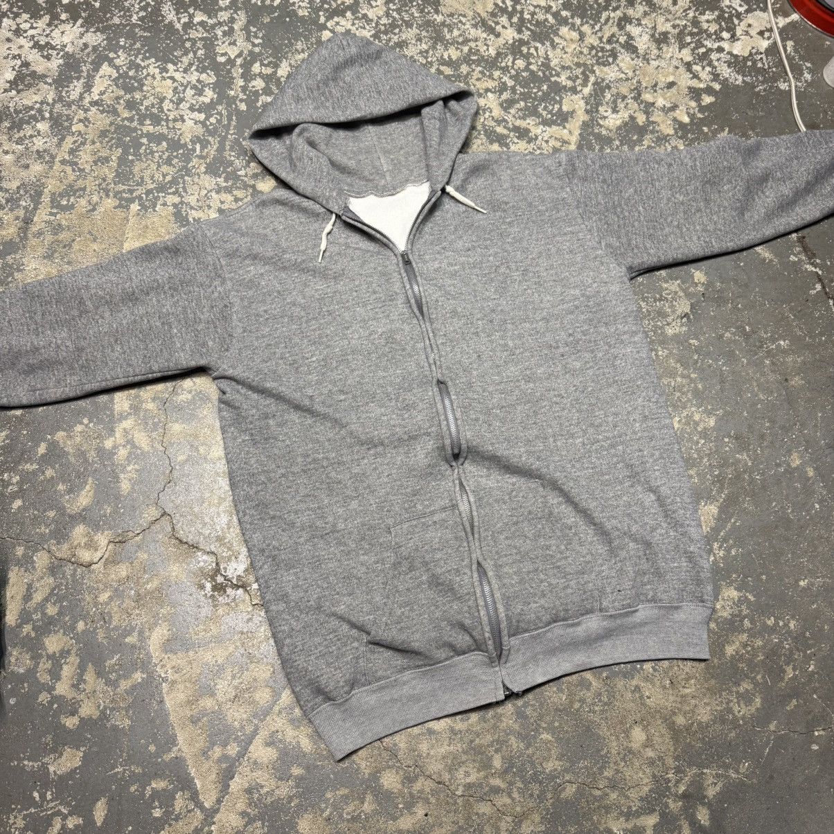 Vintage Vintage Grey Waffle Insulated Thermal Zip Hoodie Sweatshirt Size US M / EU 48-50 / 2 - 6 Thumbnail
