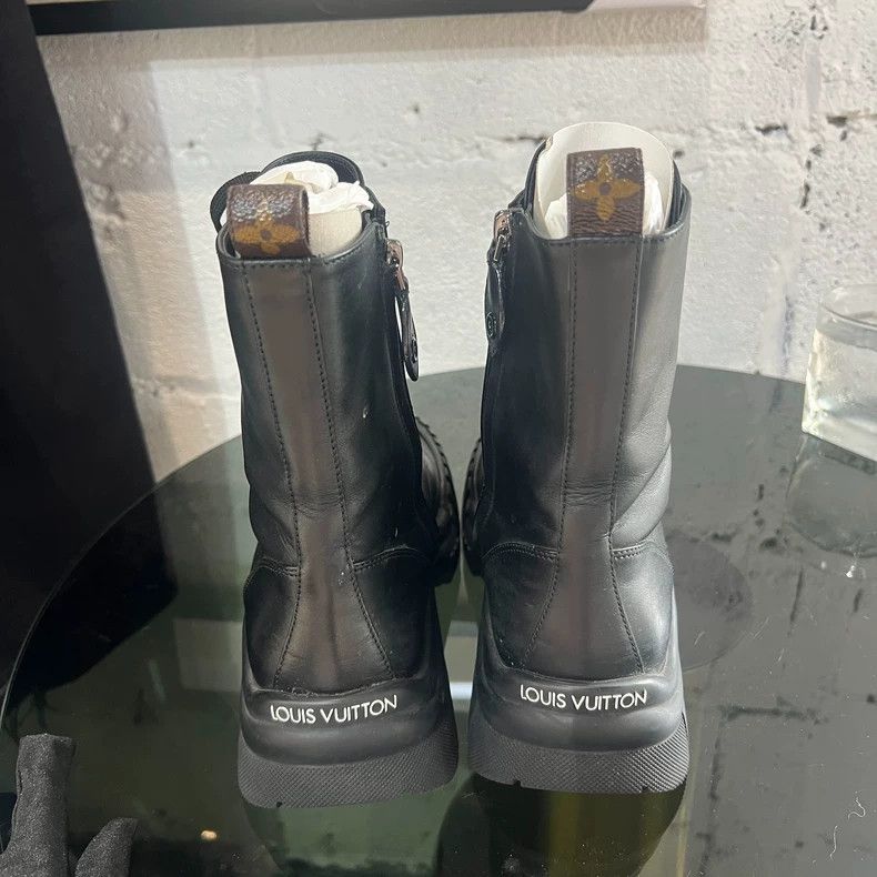 Louis Vuitton Louis Vuitton Black Shell Leather Boots Size US 5.5 / IT 35.5 - 2 Thumbnail