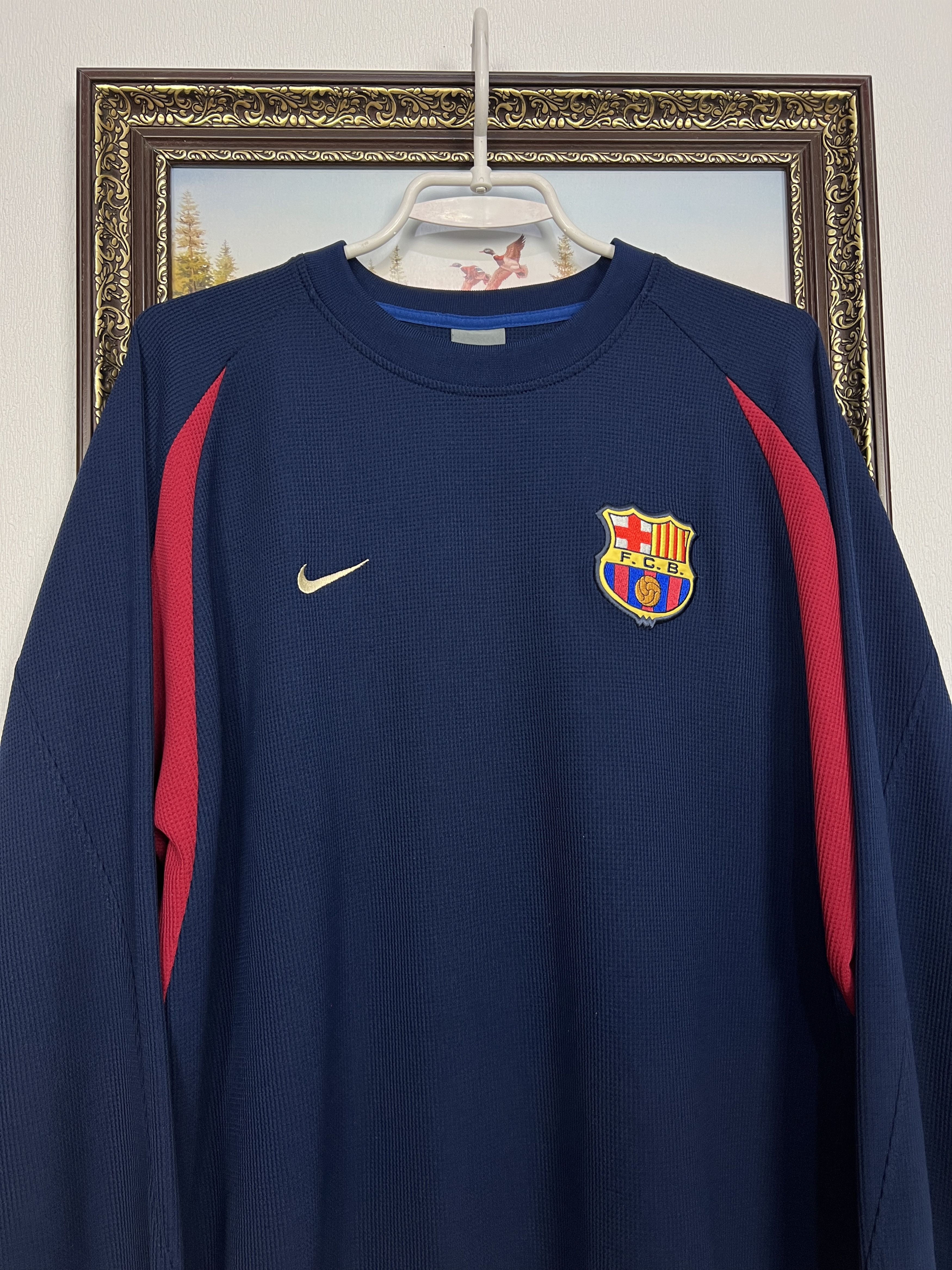 Nike Vintage 2000's Nike Barcelona Football Sweatshirt Track Top Size US L / EU 52-54 / 3 - 2 Thumbnail