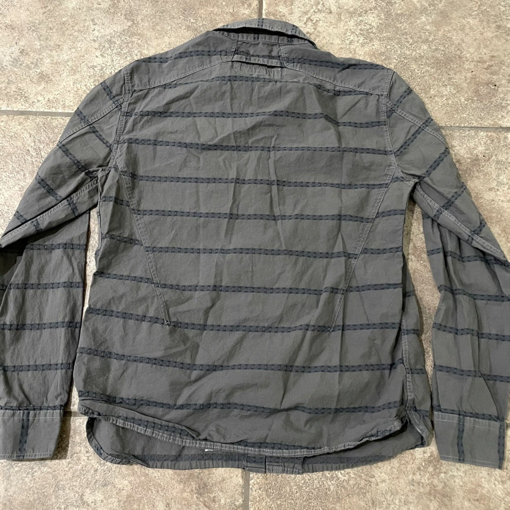 Vintage Label Lab Shirt Mens M Button-Down Long Sleeve Gray Size US M / EU 48-50 / 2 - 5 Thumbnail