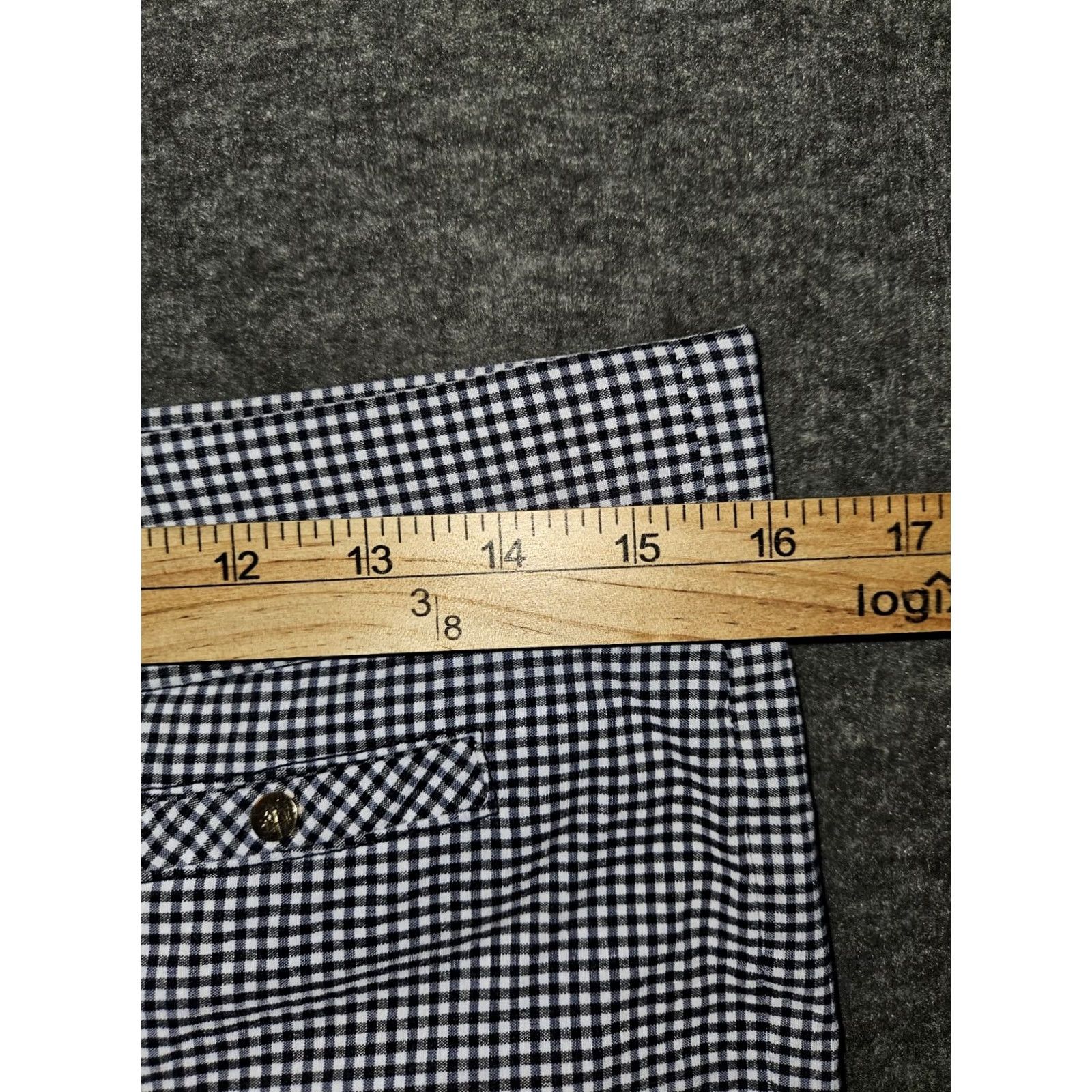 Anne Klein Anne Klein Pants Women's 10 Black Gingham Ankle Pull On Workwear Casual Business Size 32" / US 10 / IT 46 - 3 Thumbnail
