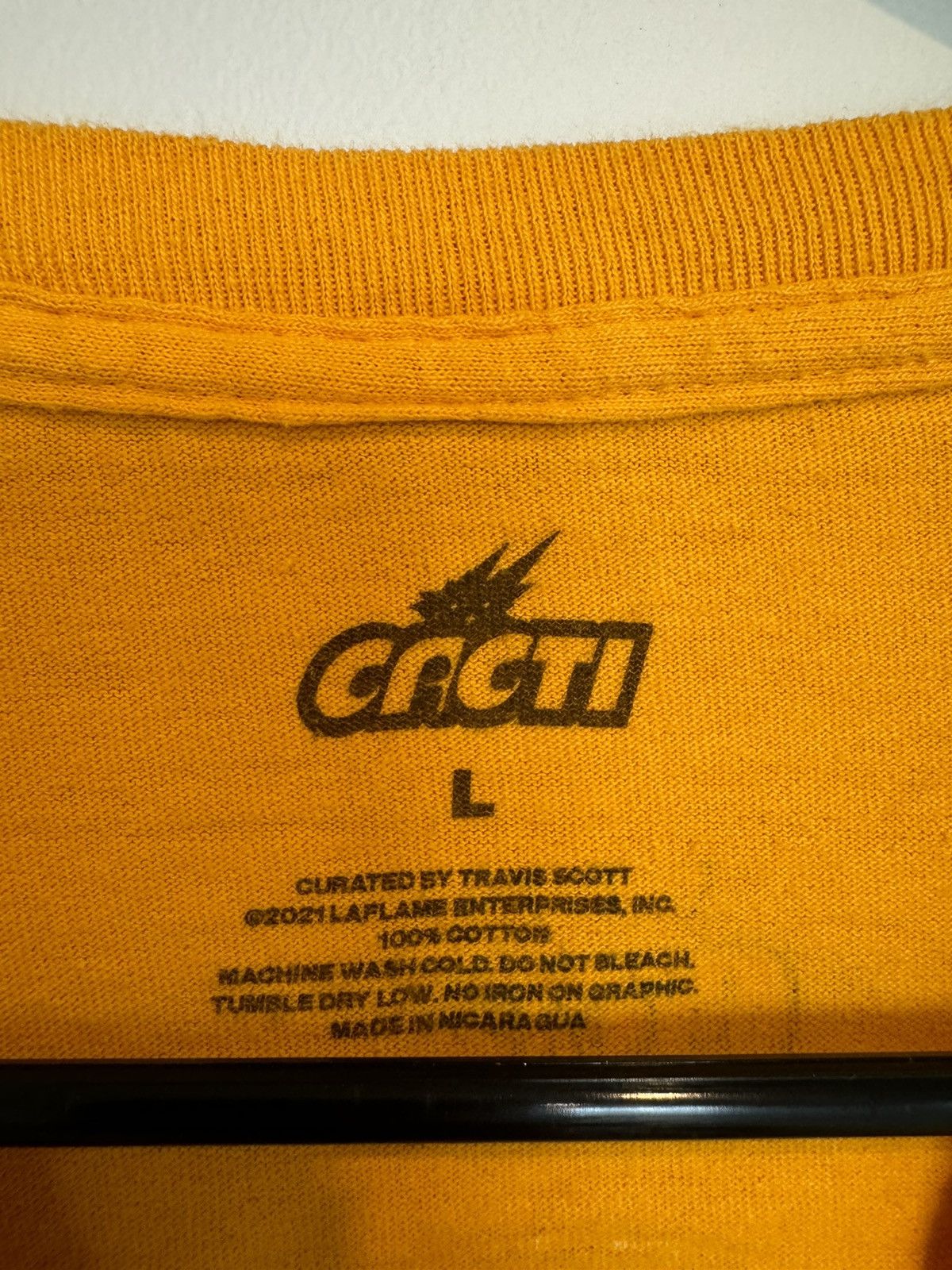 Travis Scott Cacti Brown Puff Print Yellow Long Sleeve Tee Size US L / EU 52-54 / 3 - 5 Thumbnail