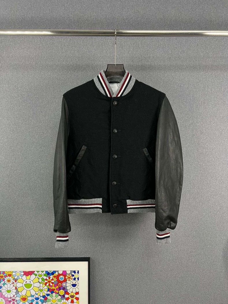 Thom Browne Thom Browne Double-punch baseball jacket Size US XS / EU 42 / 0 - 1 Thumbnail