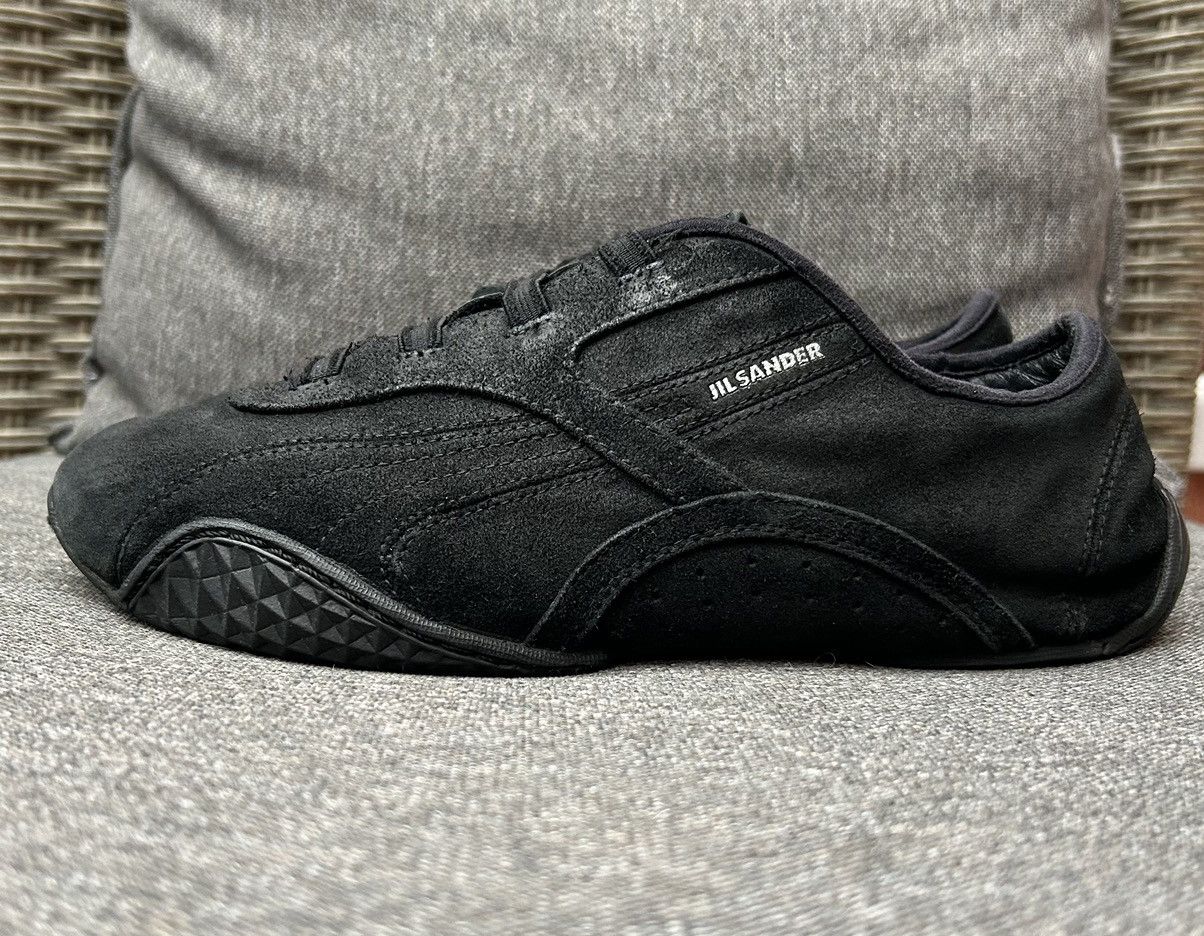JIL SANDER レスロコエンホススニカ 55900P4869 100 Pumps Dunke チャンキーヒール ハイヒール レザー Vカット 36 黒