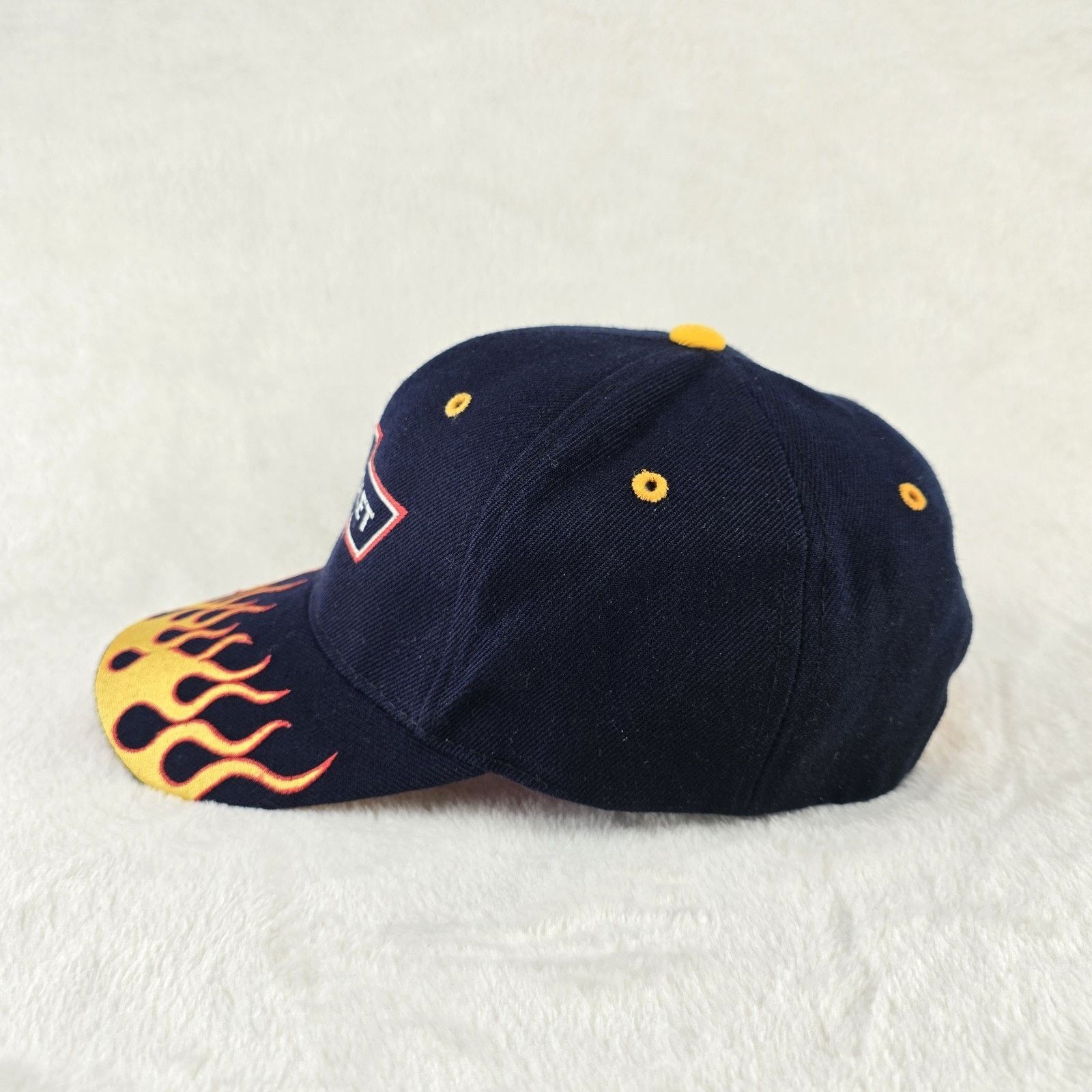 Other Vintage Chevrolet Chevy Navy Strapback Wool Hat Cap Flames Size ONE SIZE - 6 Thumbnail