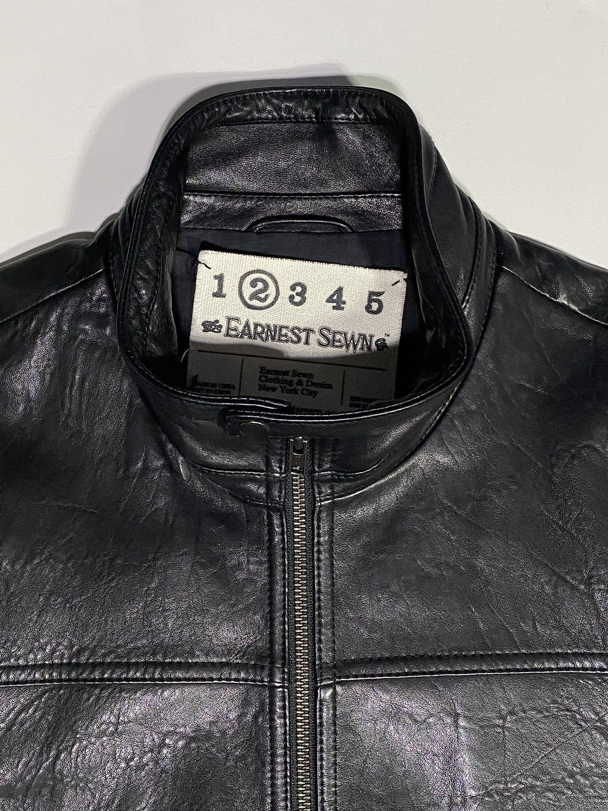 Earnest Sewn × Vintage Earnest Sewn Leather racing Jacket (sz Med) NWOT Size US M / EU 48-50 / 2 - 7 Thumbnail