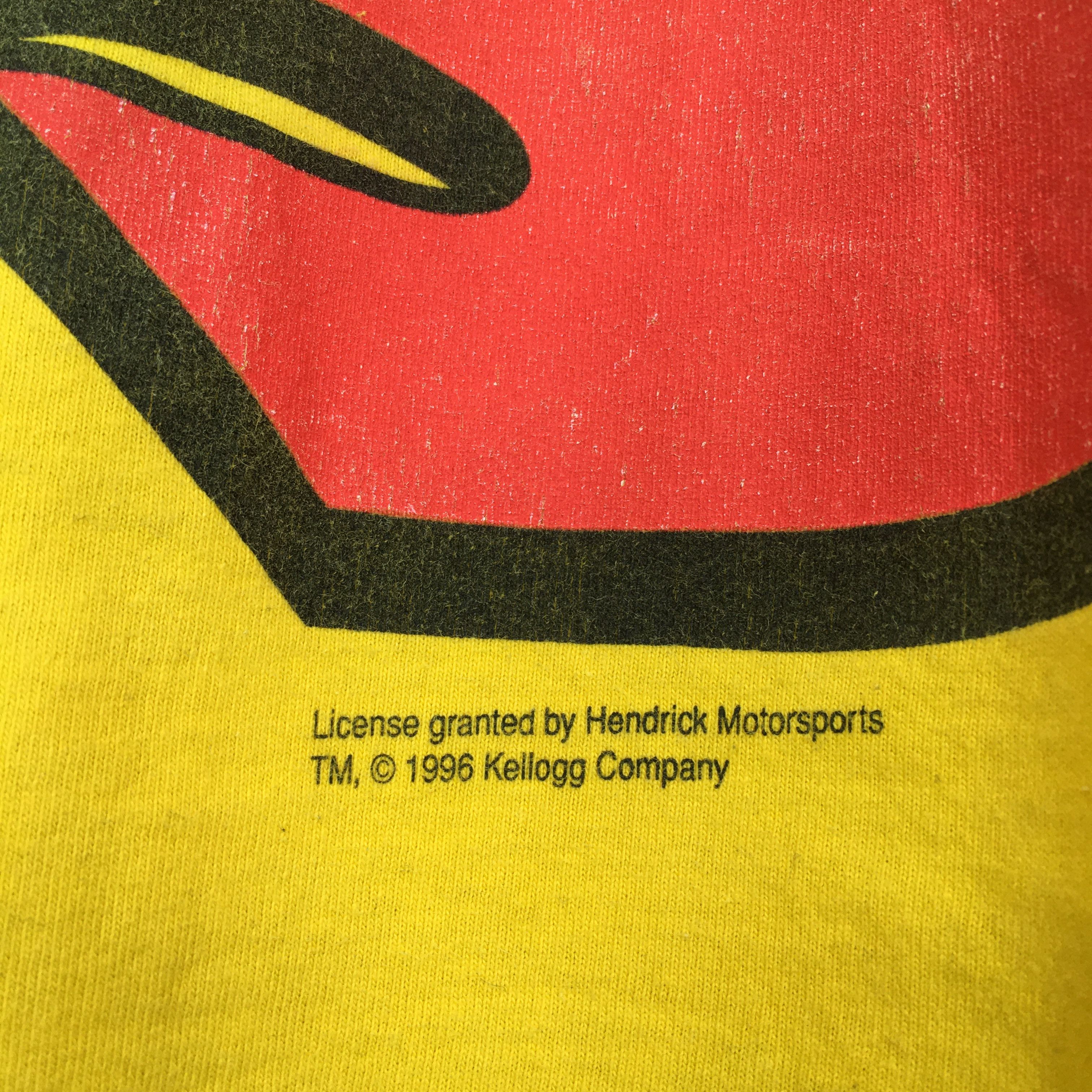 Fruit Of The Loom Vintage 90's Hendrick Kellogs Racing Nascar T shirt Large Size US L / EU 52-54 / 3 - 4 Thumbnail