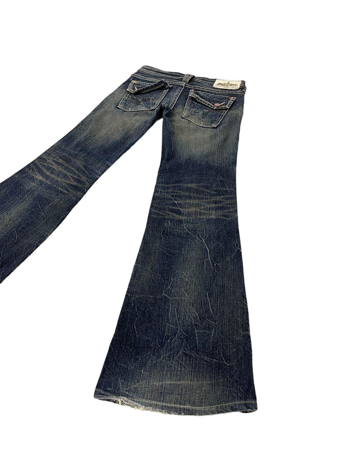 Japanese Brand Flare Jeans Brappers Japan Distres Low Rise Bell Bottom 7🟦1 Size US 28 / EU 44 - 13 Thumbnail