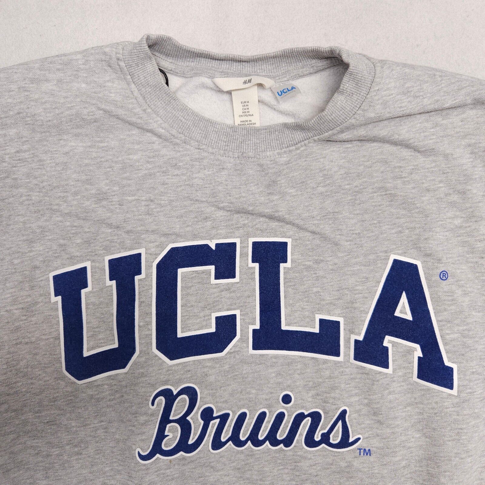 H M H M UCLA Casual Pullover Sweatshirt Women Size Medium M Gray Grailed