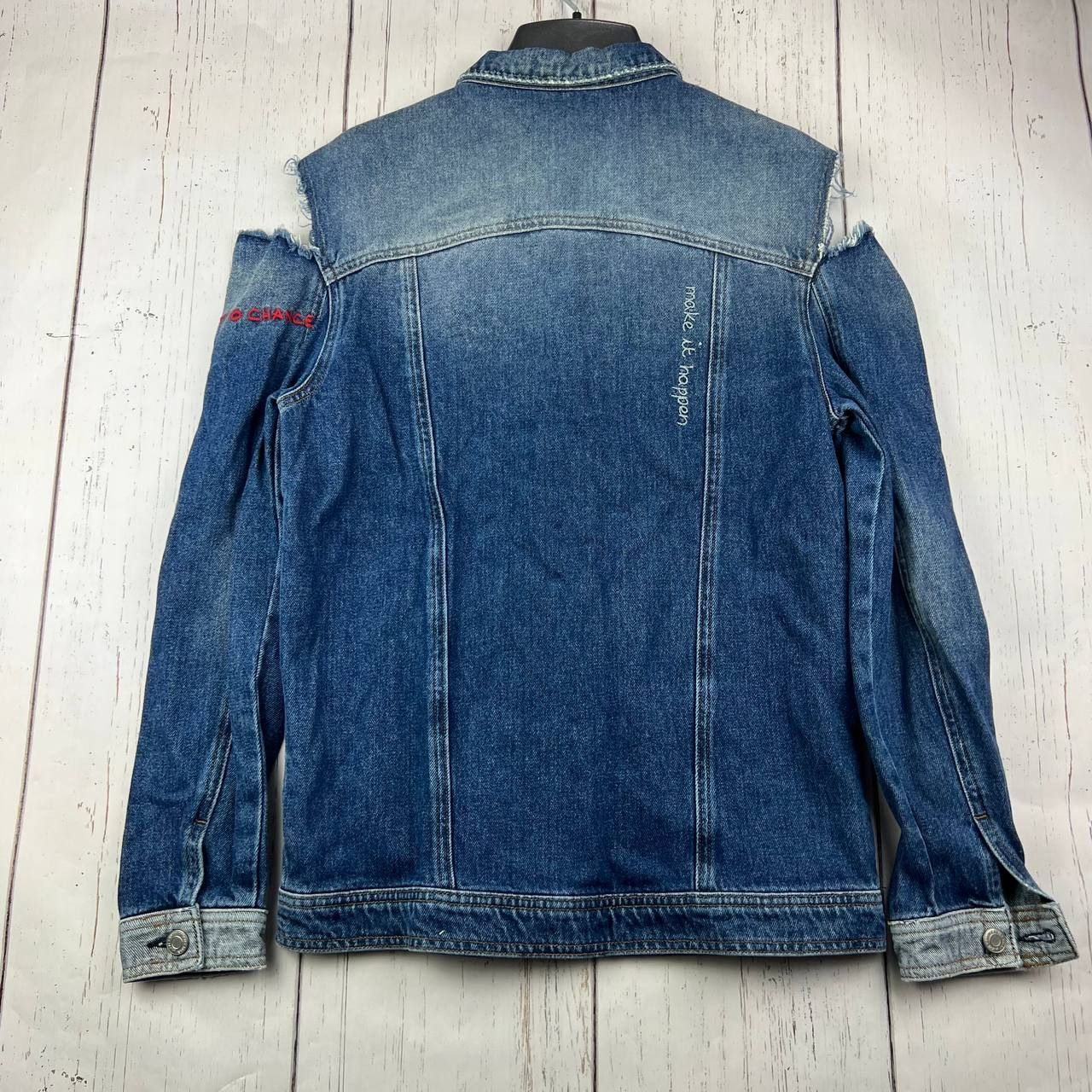 Mavi Mavi Small Classic Fit Stretchable Distressed Denim Jacket Size S / US 4 / IT 40 - 2 Thumbnail