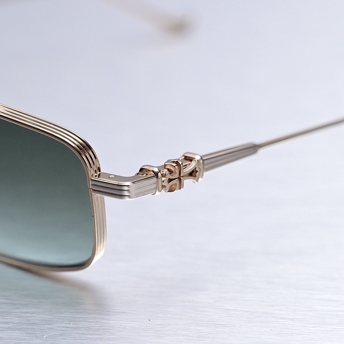 Chrome Hearts CHROME HEARTS LICK'N GOLD PLATED - SHINY SILVER SUNGLASSES Size ONE SIZE - 3 Thumbnail