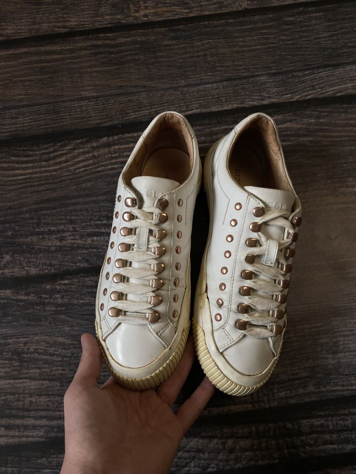 Leather Sneakers Diesel All Star Shoes DIESEL Vintage Leather Shoes