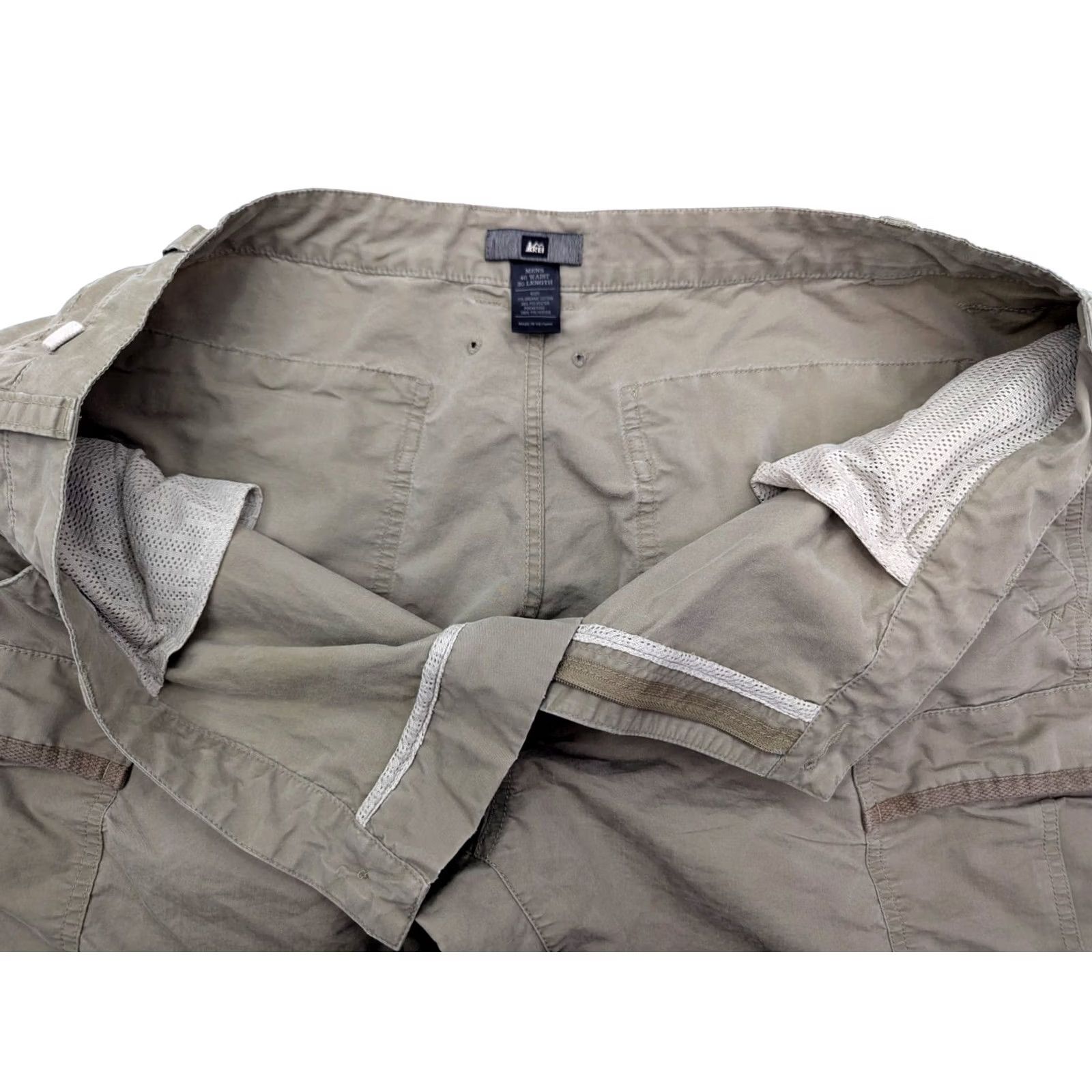 Vintage REI Mens Pants 39x29 Cargo Beige Lightweight Outdoor Hiking Nature Sports Size US 39 - 6 Thumbnail