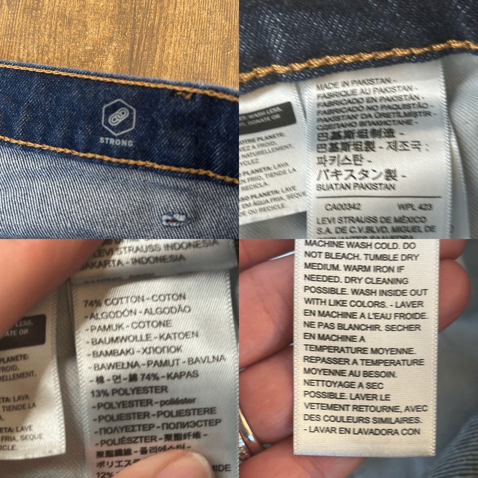 Levi's Levi’s Workwear Jeans Mens Dark Wash W30 L32 Strong Denim Straight Blue 30" Inseam Regular Denim Jeans Men's Workwear Mens Blue 30 32 Levi’s Size US 30 / EU 46 - 8 Thumbnail