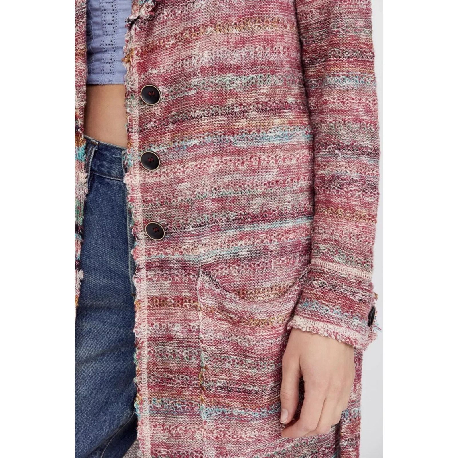 Free People Free People Red Desert Sunrise Duster Cardigan Sweater Small Size S / US 4 / IT 40 - 4 Thumbnail