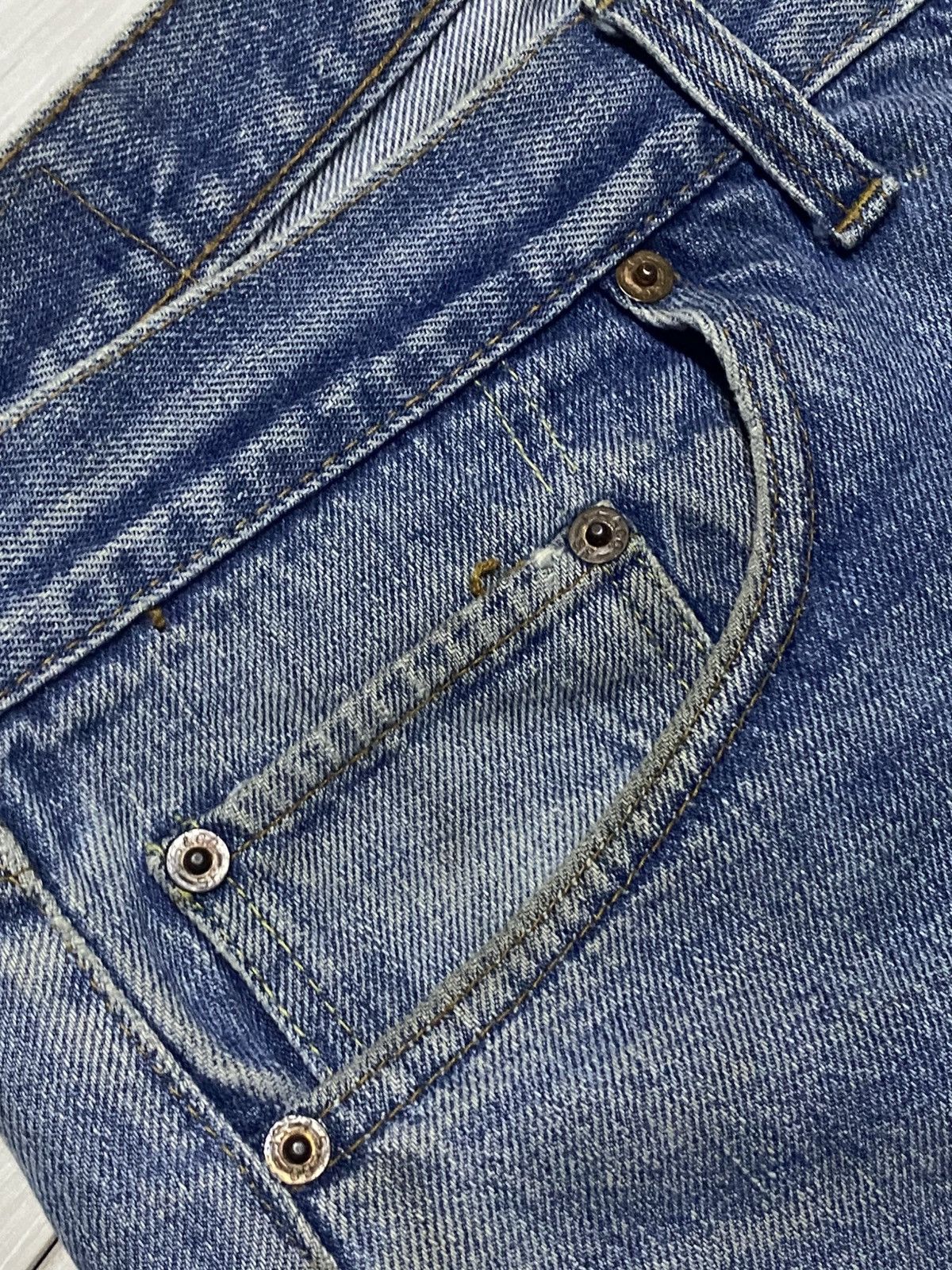 Levi's W34 Vintage Levis 501 70s Selvedge Rindem No6 ButtonFly Jean Size US 34 / EU 50 - 11 Thumbnail