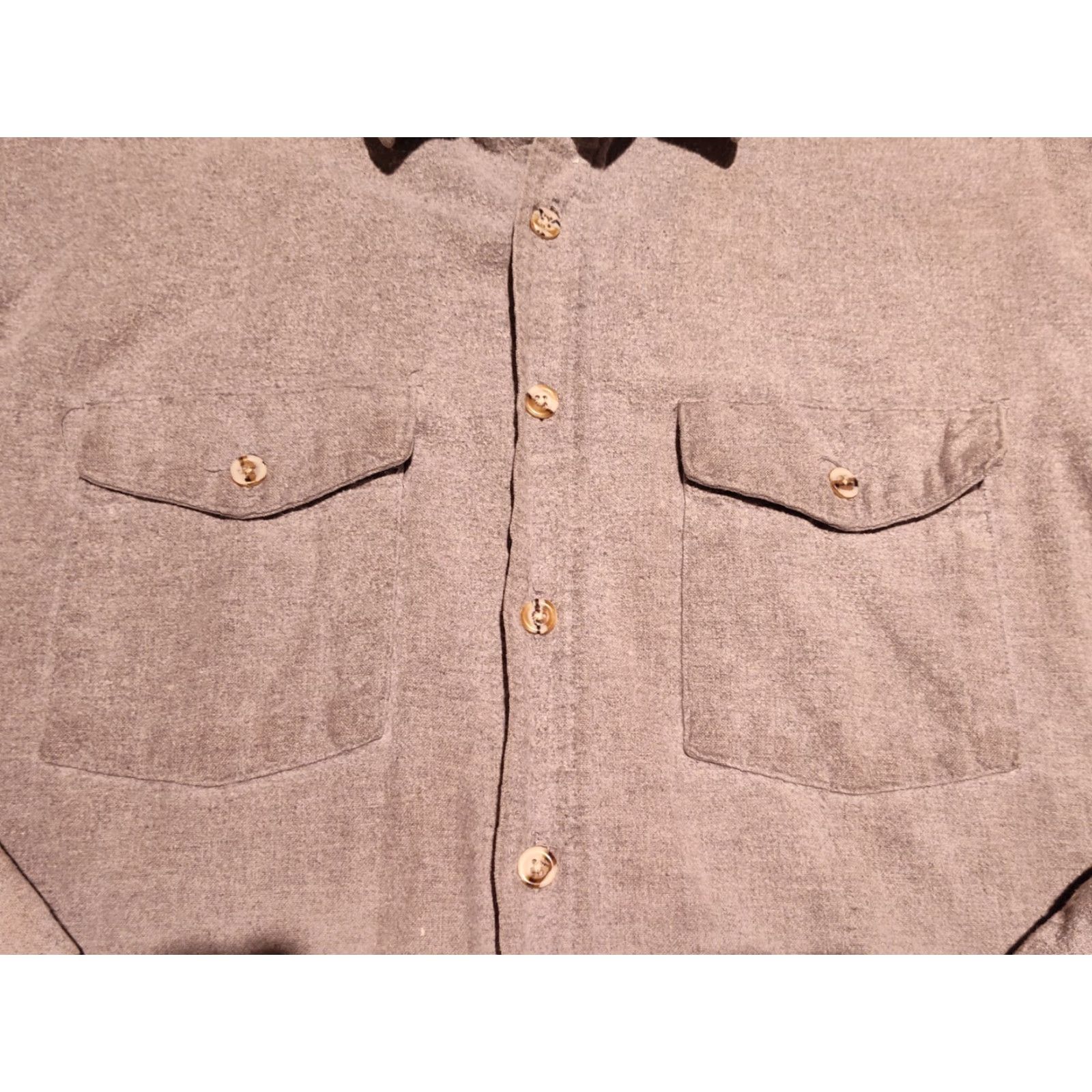 Vintage VINTAGE Five Brother Men's Gray Cotton Flannel Button-Up Shirt Adult Large XL Fall Winter Retro USA Size US L / EU 52-54 / 3 - 5 Thumbnail