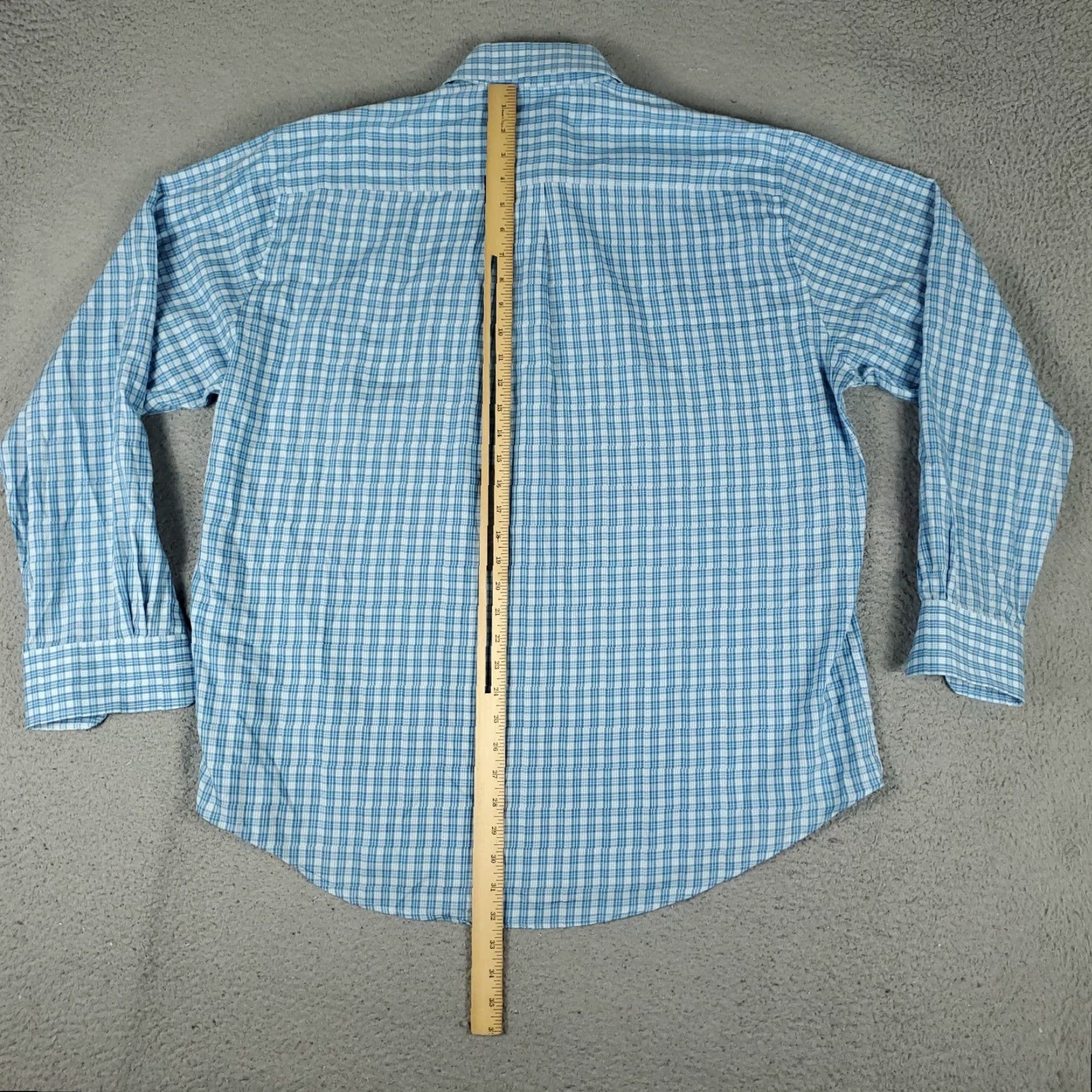 Peter Millar Peter Millar Shirt Mens XL Blue Plaid Button-Up Long Sleeve Casual Business Formal Travel Workwear Size US XL / EU 56 / 4 - 3 Thumbnail
