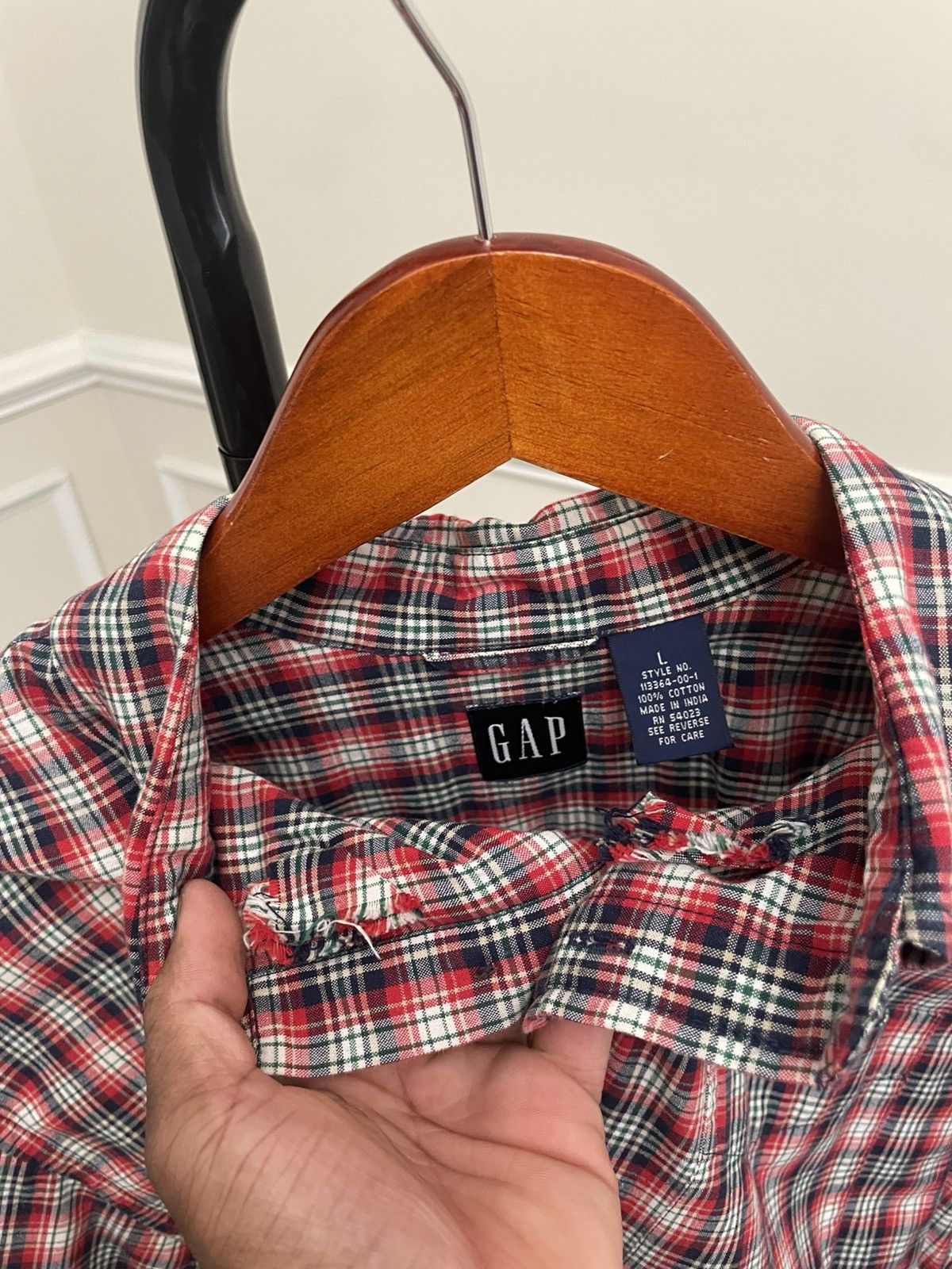 Polo Ralph Lauren Vintage 90s Gap Plaid Button Up Casual Shirt ALD Size US L / EU 52-54 / 3 - 4 Thumbnail