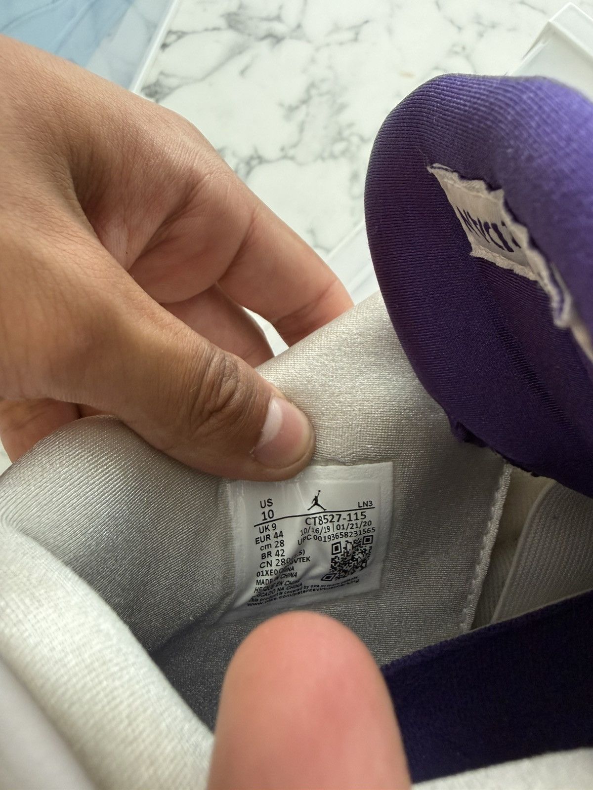 Jordan Brand Jordan 4 Retro Metallic Purple Size US 10 / EU 43 - 3 Thumbnail