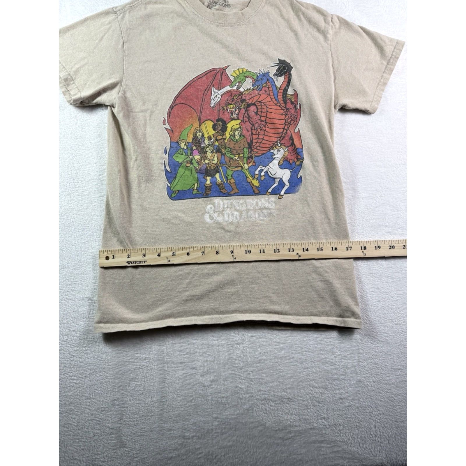 Vintage Dungeons & Dragons T-shirt 2019 Graphic Crew Neck Short Sleeve Small Unisex Adults Brown Dragon Wizard Art Retro Vintage No Size US S / EU 44-46 / 1 - 6 Thumbnail