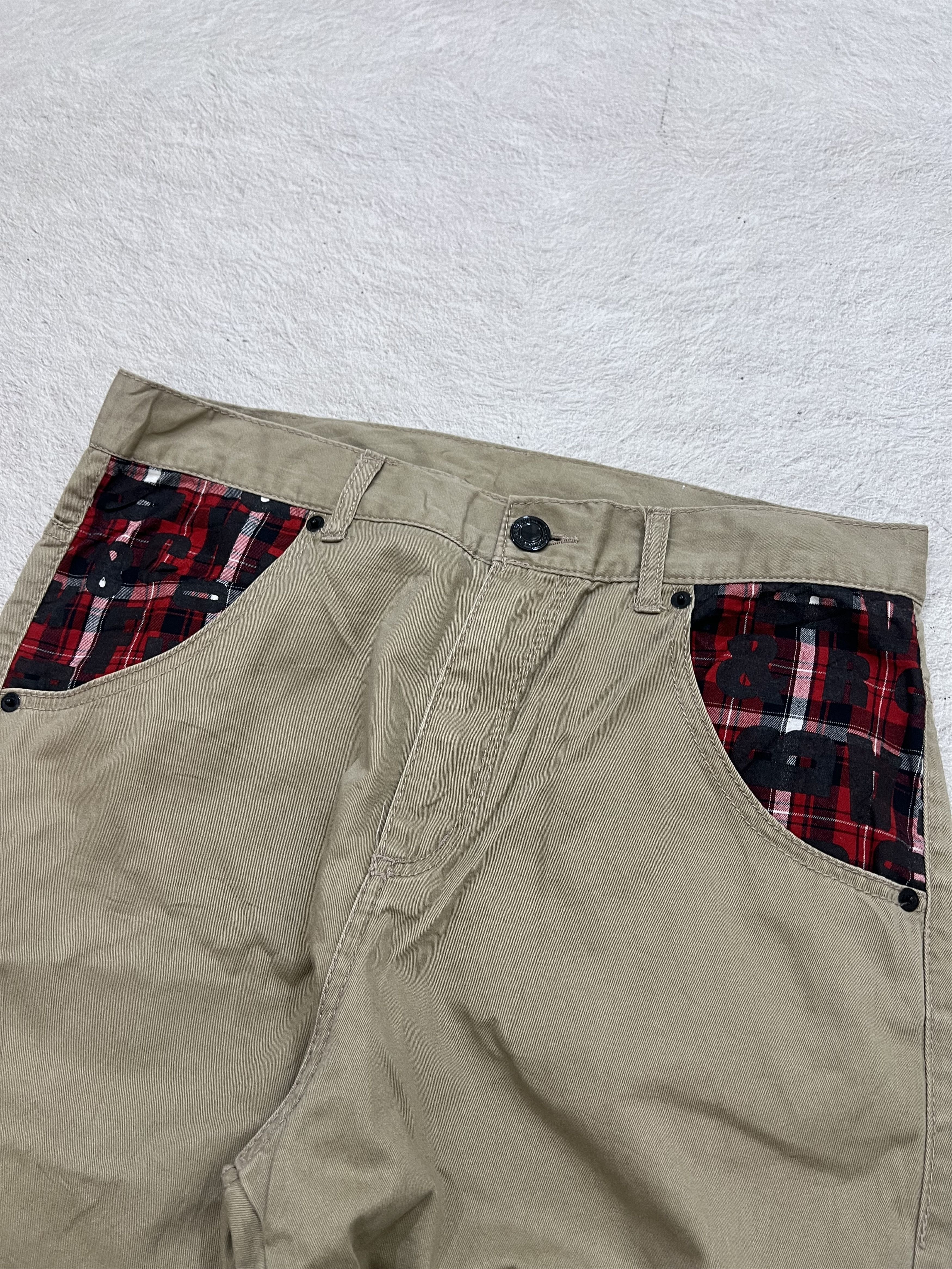 Japanese Brand 2000s Hysteric Cdg Buckle Poem Plaid Baggy Y2k Lgb Ifsix Size US 33 - 3 Thumbnail