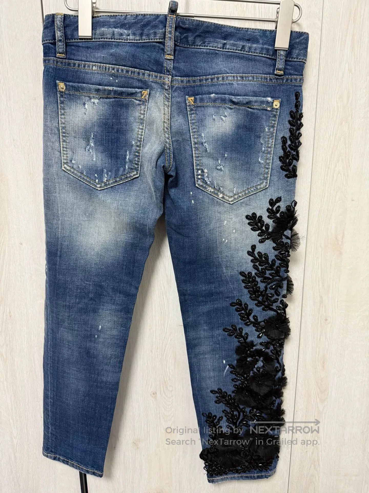 Dsquared2 DSQUARED2 Women’s Distressed Black Jeans. Size 39" - 2 Thumbnail