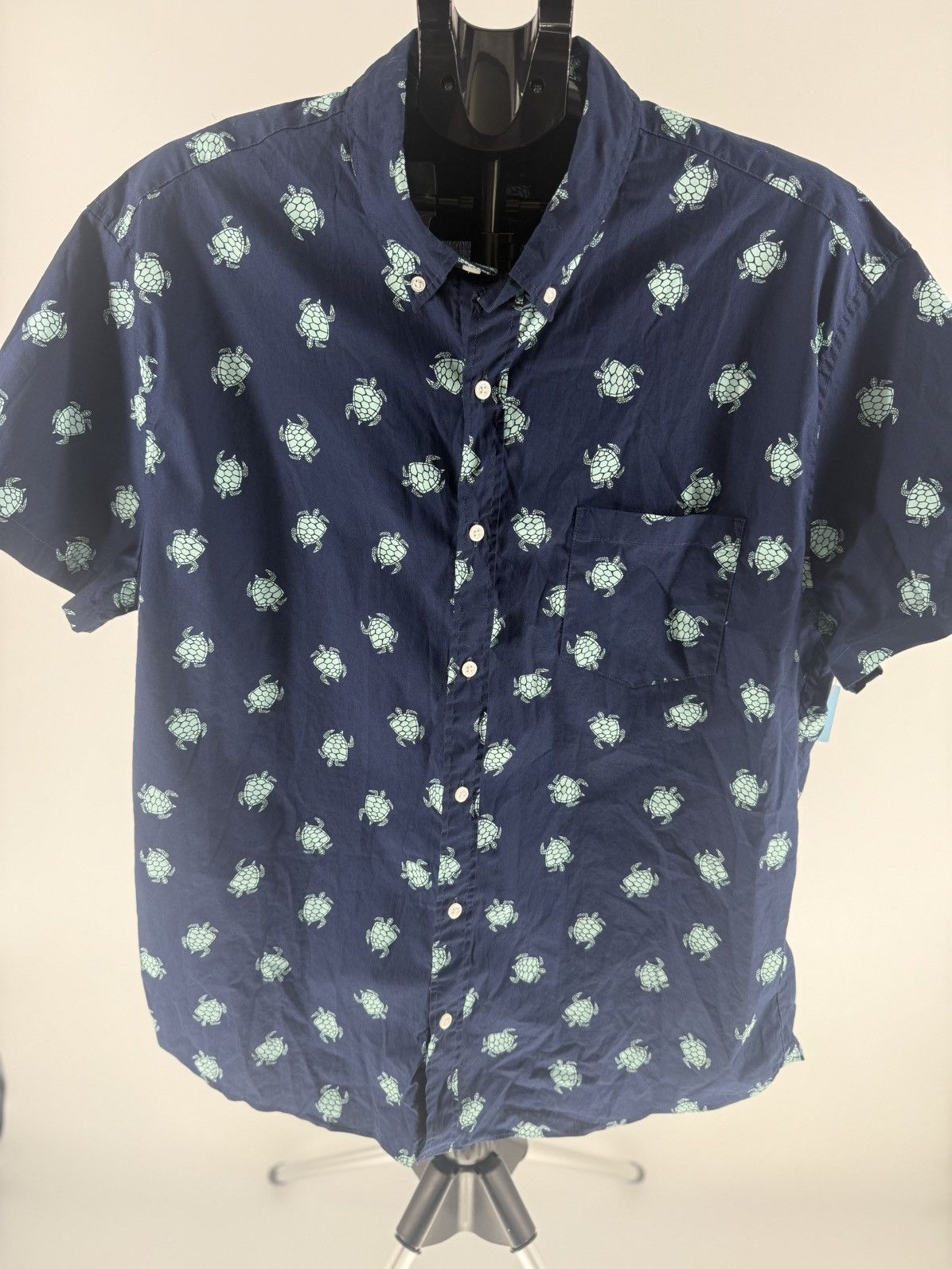 J.Crew J. Crew Navy Blue Sea Turtle Button Down Shirt Top Size XXL Size US XXL / EU 58 / 5 - 11 Thumbnail