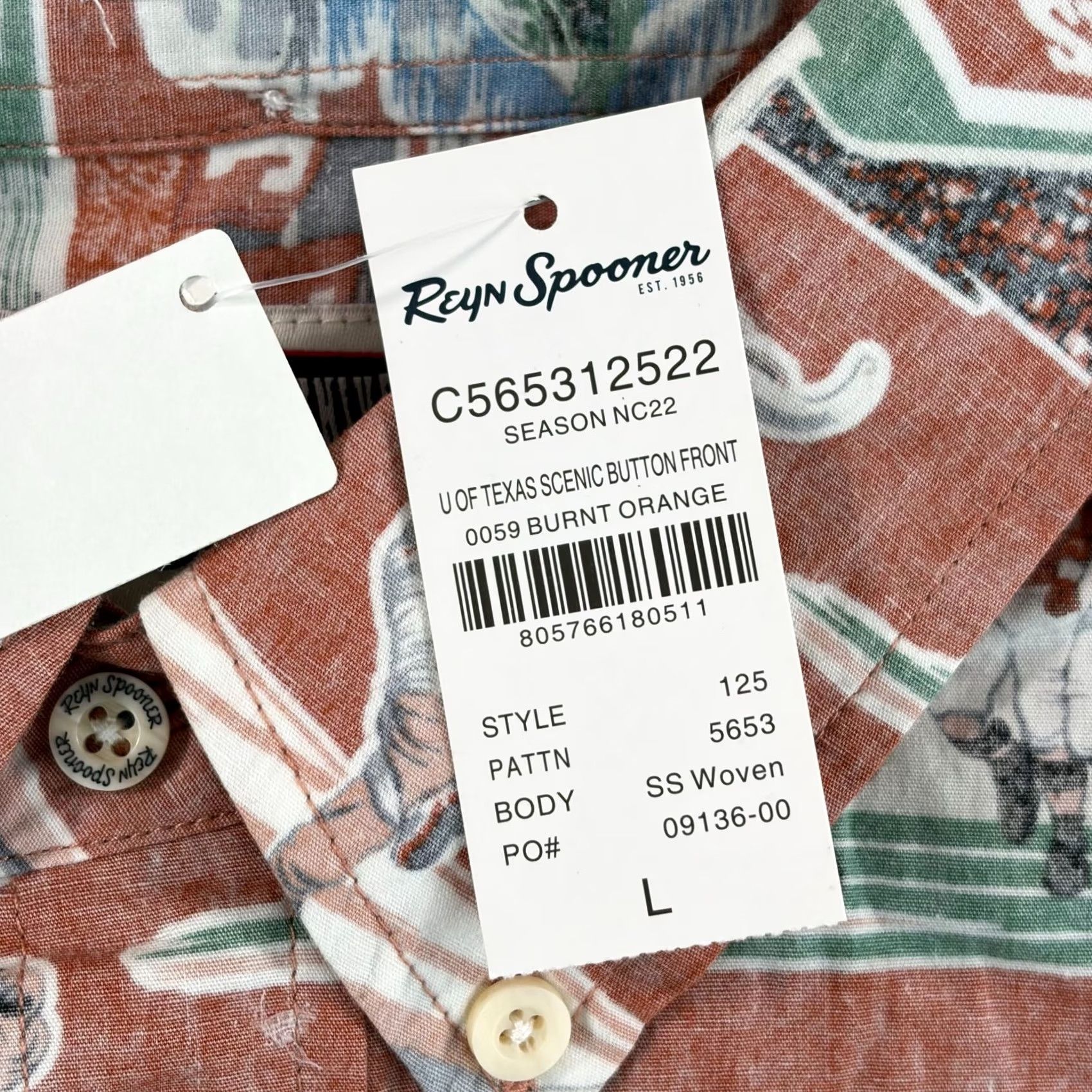 Reyn Spooner VINTAGE REYN SPOONER UNIVERSITY OF TEXAS Long Horns SCENIC Shirt Men L Hawaiian NWT Size US L / EU 52-54 / 3 - 5 Thumbnail