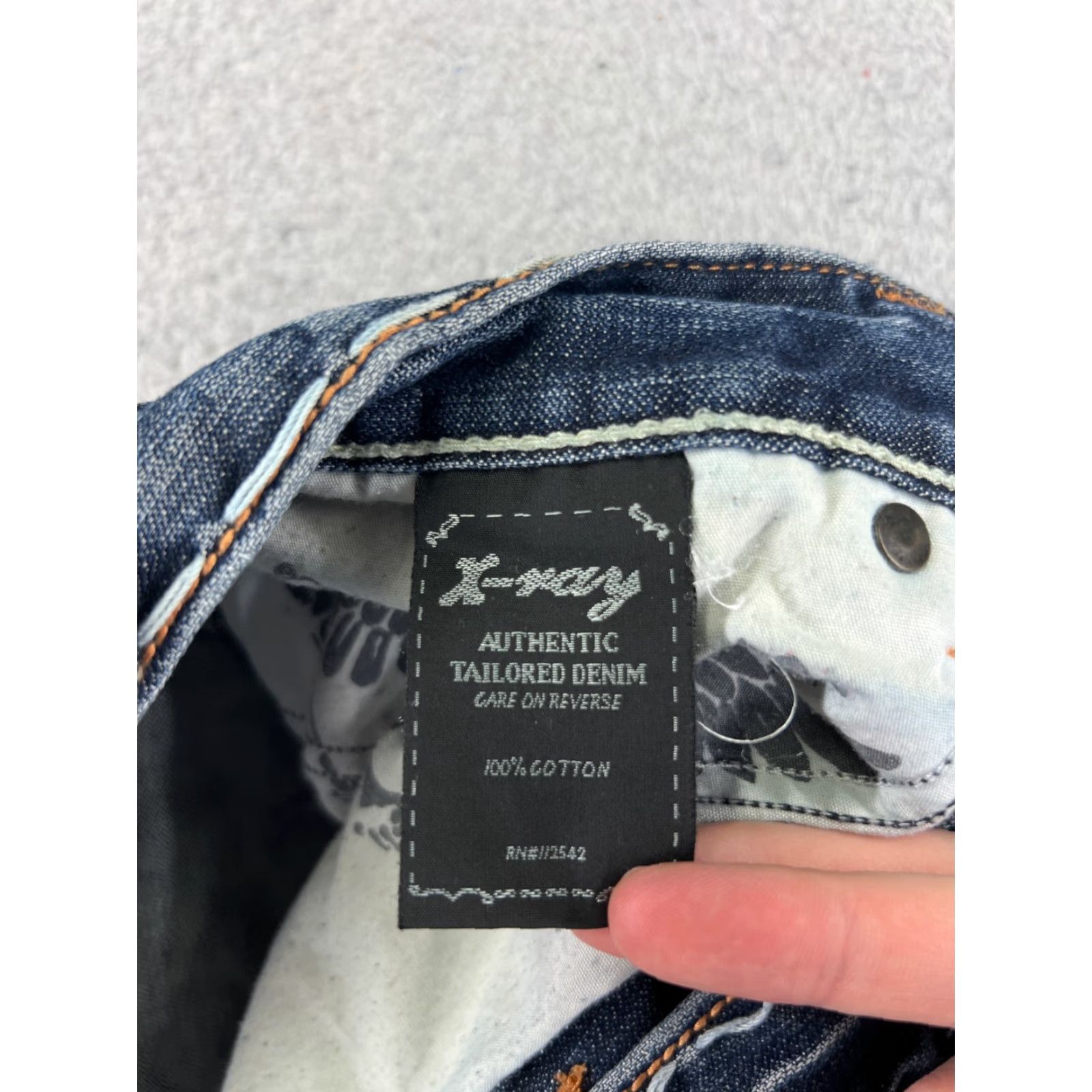 Vintage XRay Jeans Mens 32 Blue Denim Straight 100% Cotton Straight 32x31 Jeans Men Blue Denim 100% Cotton Regular Fit 5-Pocket Mens Size US 32 / EU 48 - 7 Thumbnail
