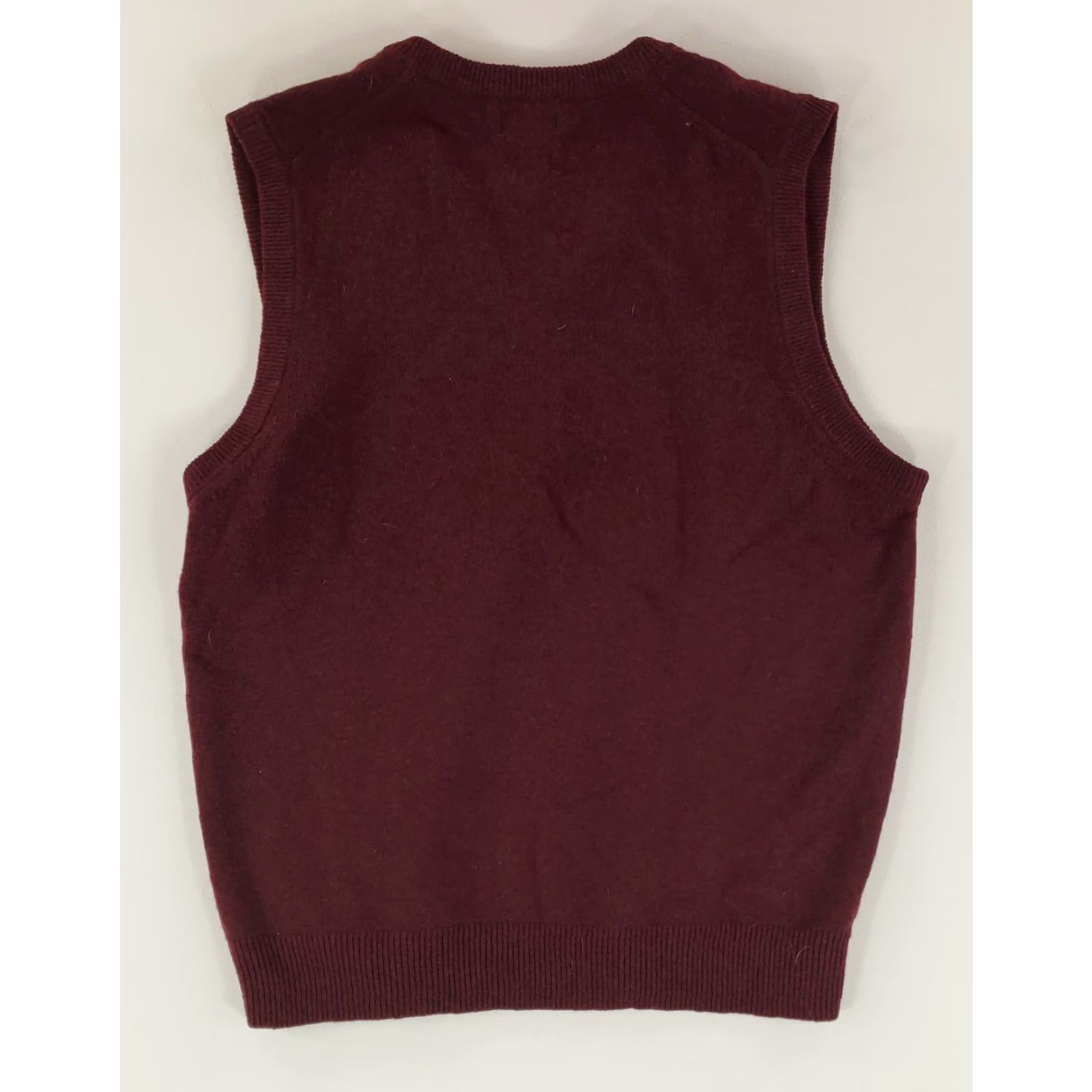Vintage LL Bean Sweater Vest 100% Lambs Wool Maroon Purple Mens M Wool Vest Mens M Maroon Purple Knit LL Bean Size US M / EU 48-50 / 2 - 3 Thumbnail
