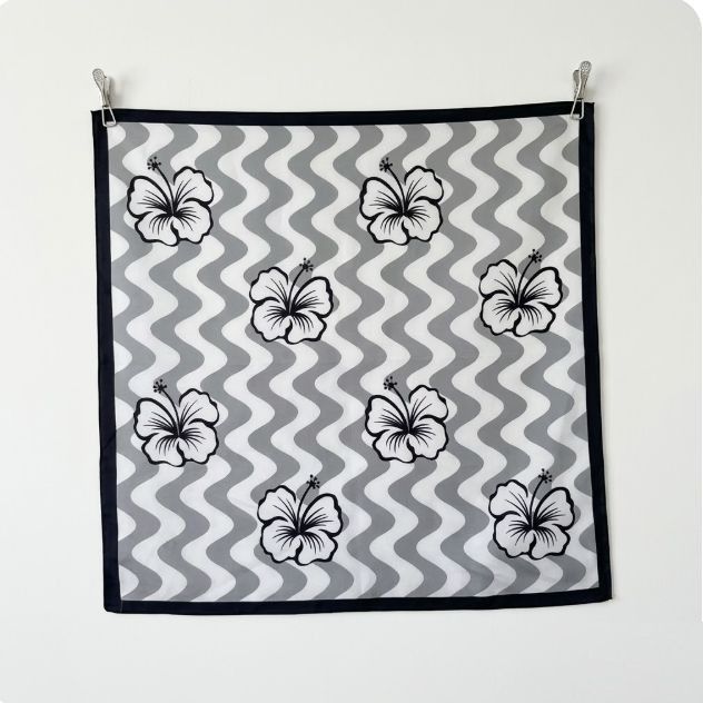 Other ⭐New Elegant Bandana Square Scarf Silky Satin Soft WHITE Gra Size ONE SIZE - 6 Thumbnail