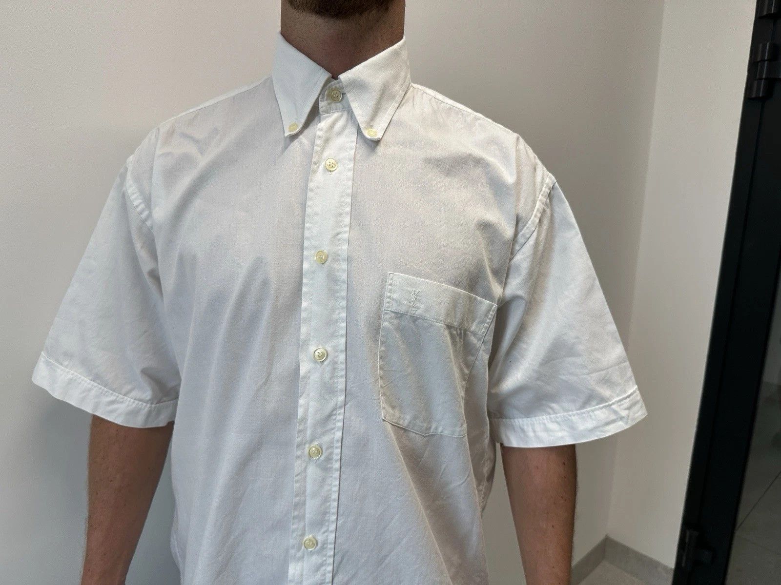Yves Saint Laurent Vintage 2000s YSL Yves Saint Laurent Mens Shirt Size US XL / EU 56 / 4 - 4 Thumbnail