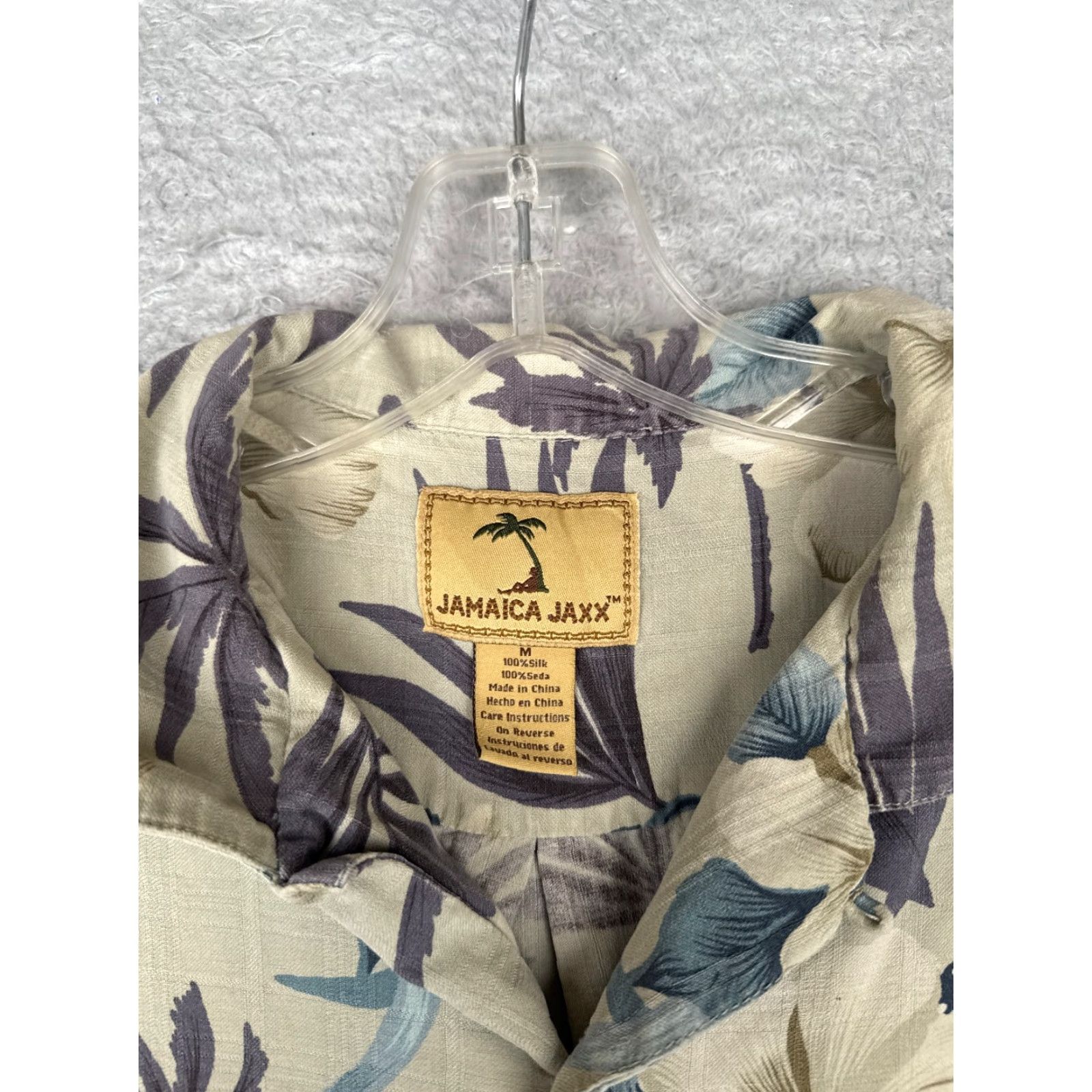 Vintage Jamaica Jaxx Shirt Men Medium Green Floral 100% Silk Button Up Hawaiian Pocket Button-Up Size US M / EU 48-50 / 2 - 7 Thumbnail