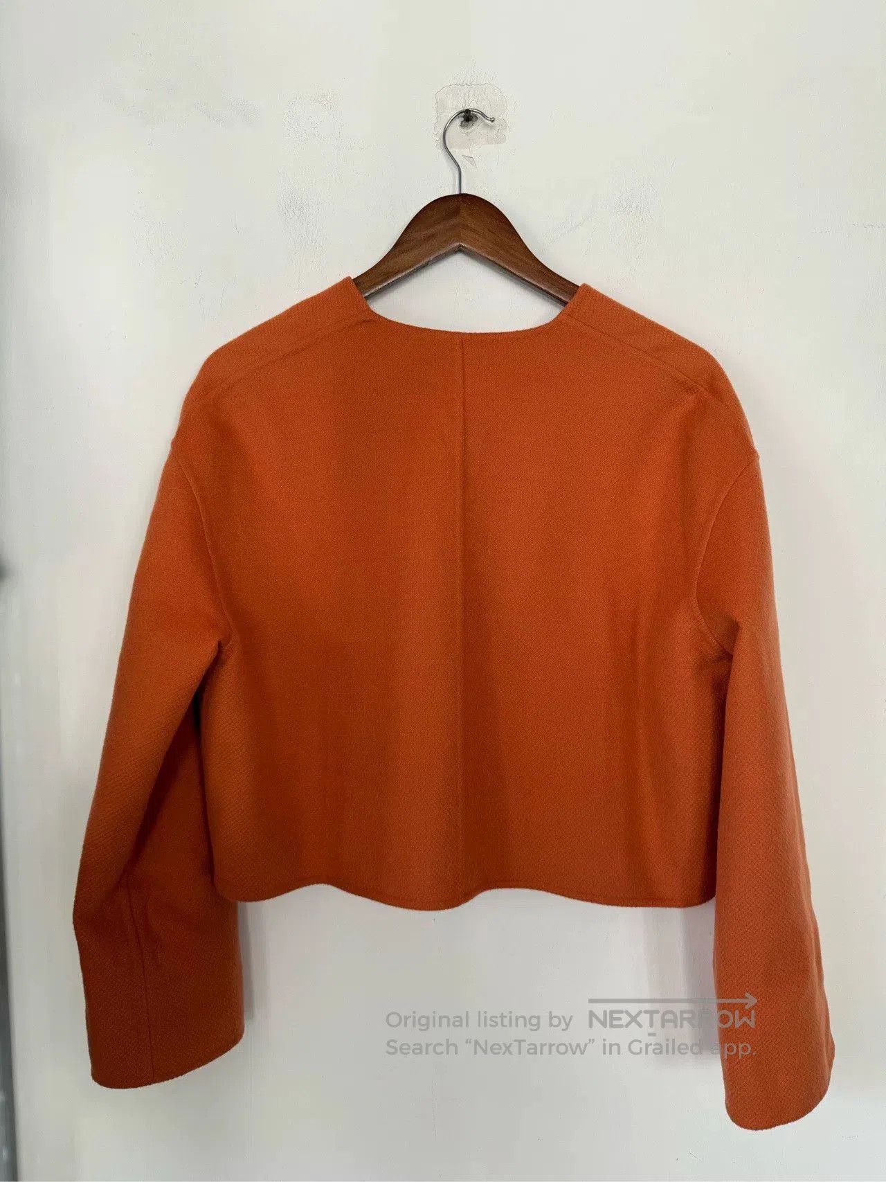 Hermes Hermès Orange Cashmere Short Coat. Size US M / EU 48-50 / 2 - 4 Thumbnail