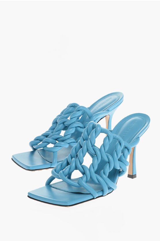 Braided Leather Open Toe Leather Mules