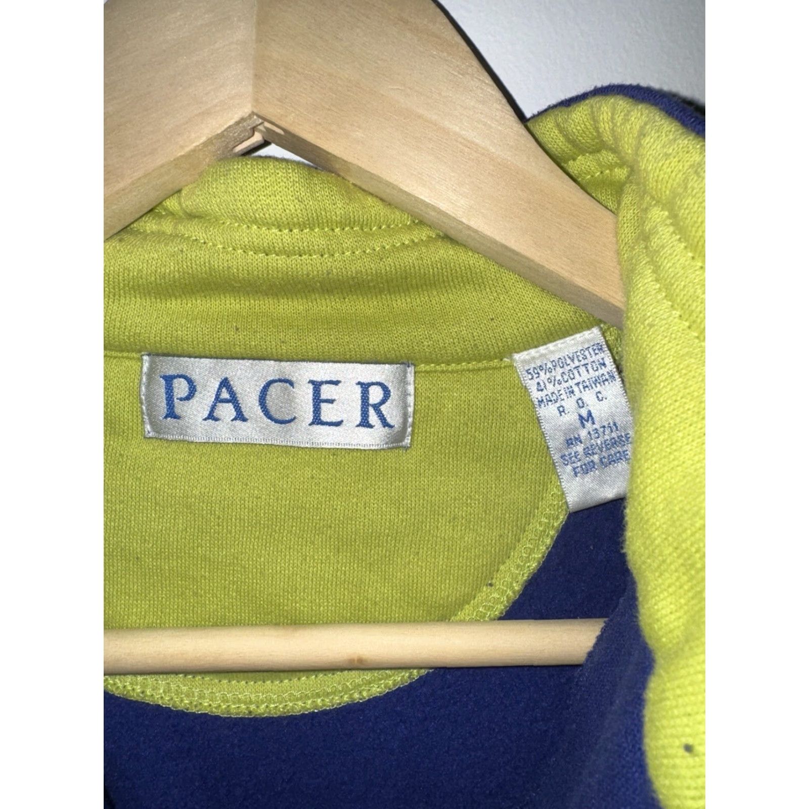 Vintage VINTAGE Pacer Quarter Zip Sweater Men Medium Blue Cropped Pullover 22X21 M Size US M / EU 48-50 / 2 - 4 Thumbnail