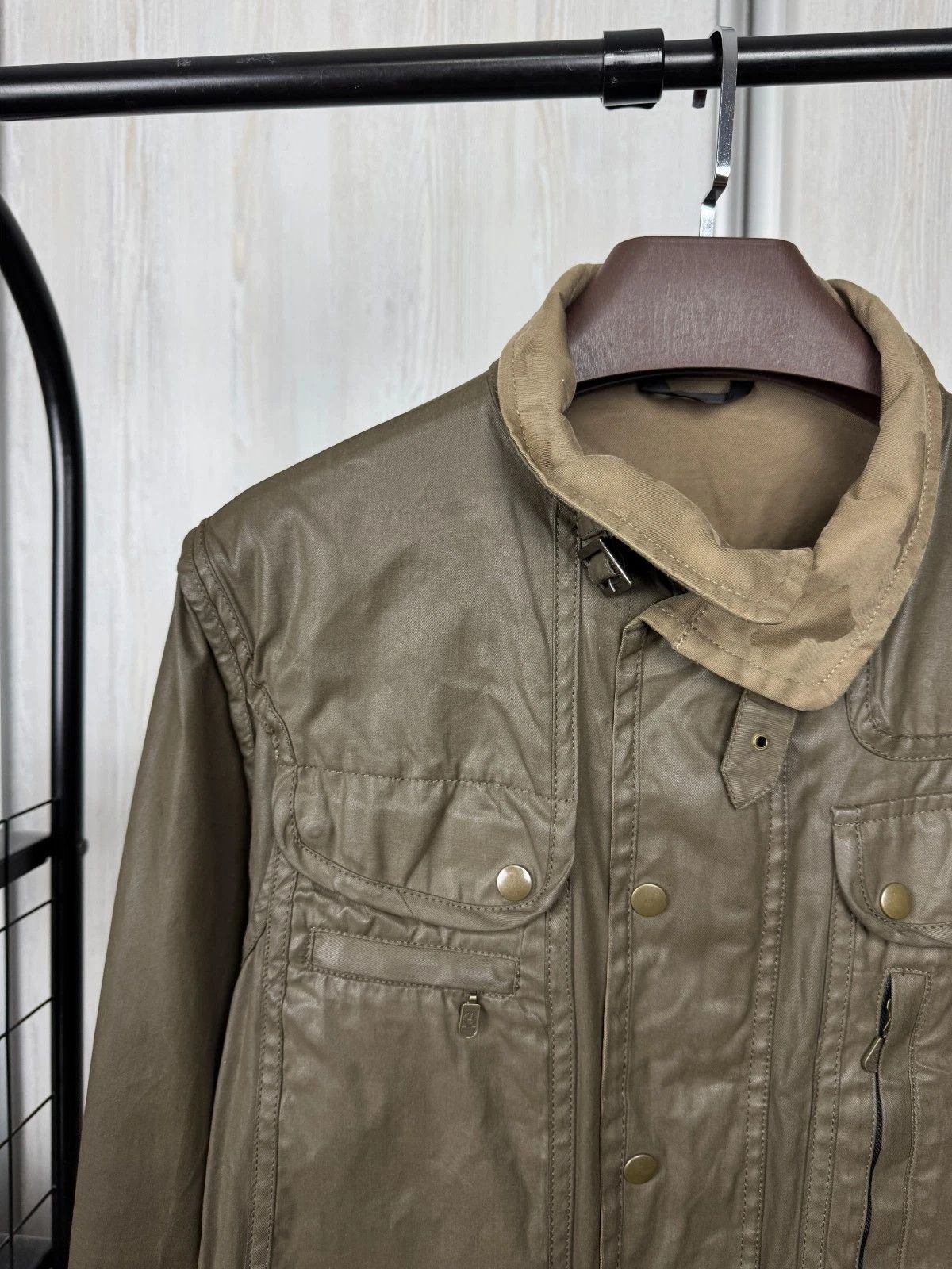 Belstaff Belstaff New Maple khaki green luxury jacket moto jacket Size US M / EU 48-50 / 2 - 6 Thumbnail