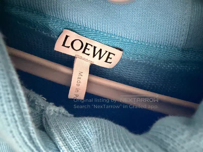 Loewe Loewe Leather Patch Hooded Sweatshirt Size S / US 4 / IT 40 - 6 Thumbnail