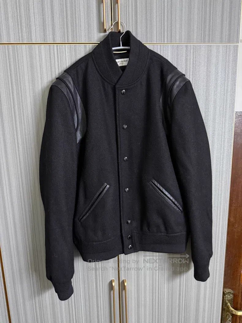 Saint Laurent Paris Saint Laurent Paris Black and White Baseball Jacket Size US M / EU 48-50 / 2 - 1 Thumbnail