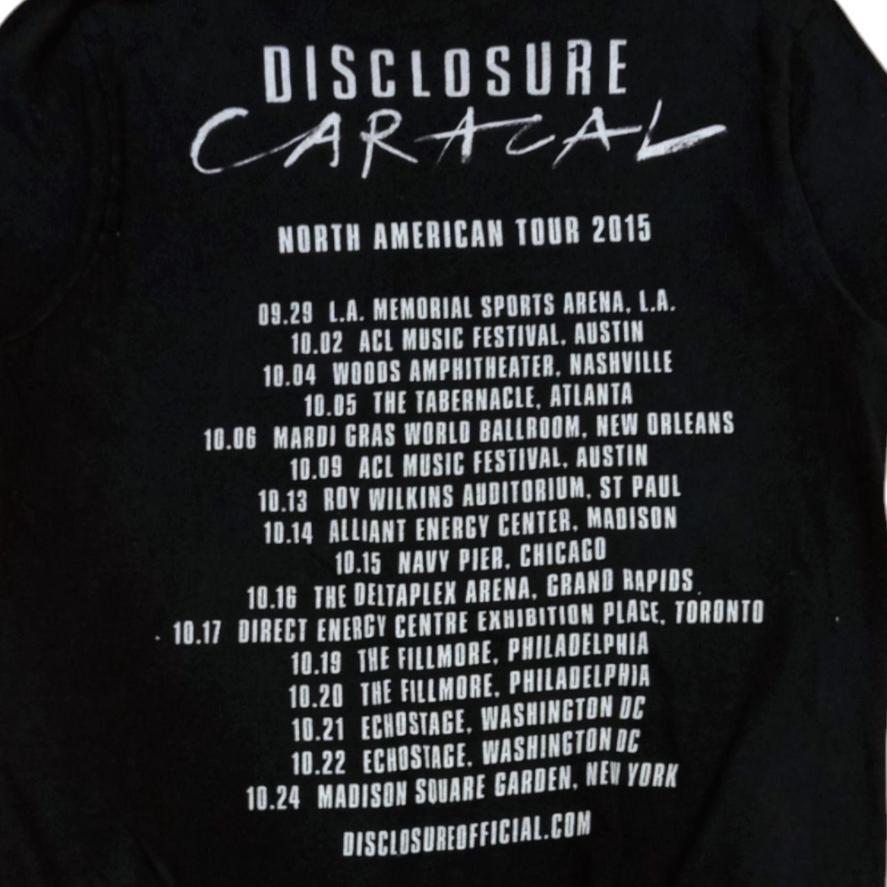 Band Tees Disclosure "Caracal" North American Tour 2015 Size US M / EU 48-50 / 2 - 4 Thumbnail