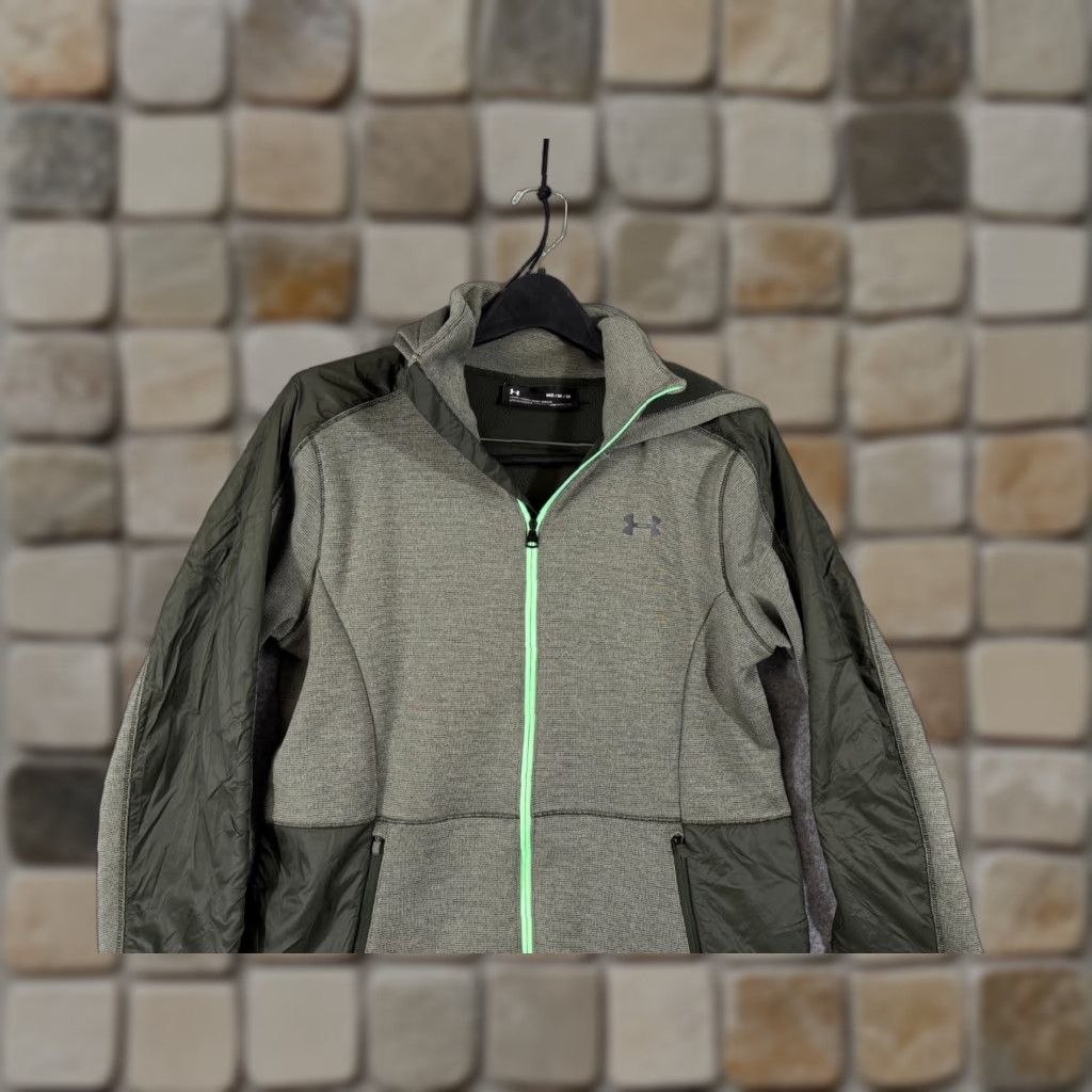 Under Armour Under Armour Jacket Womens M Green Coldgear Sprint Hybrid Full Zip Hooded Jacket Size M / US 6-8 / IT 42-44 - 1 Thumbnail