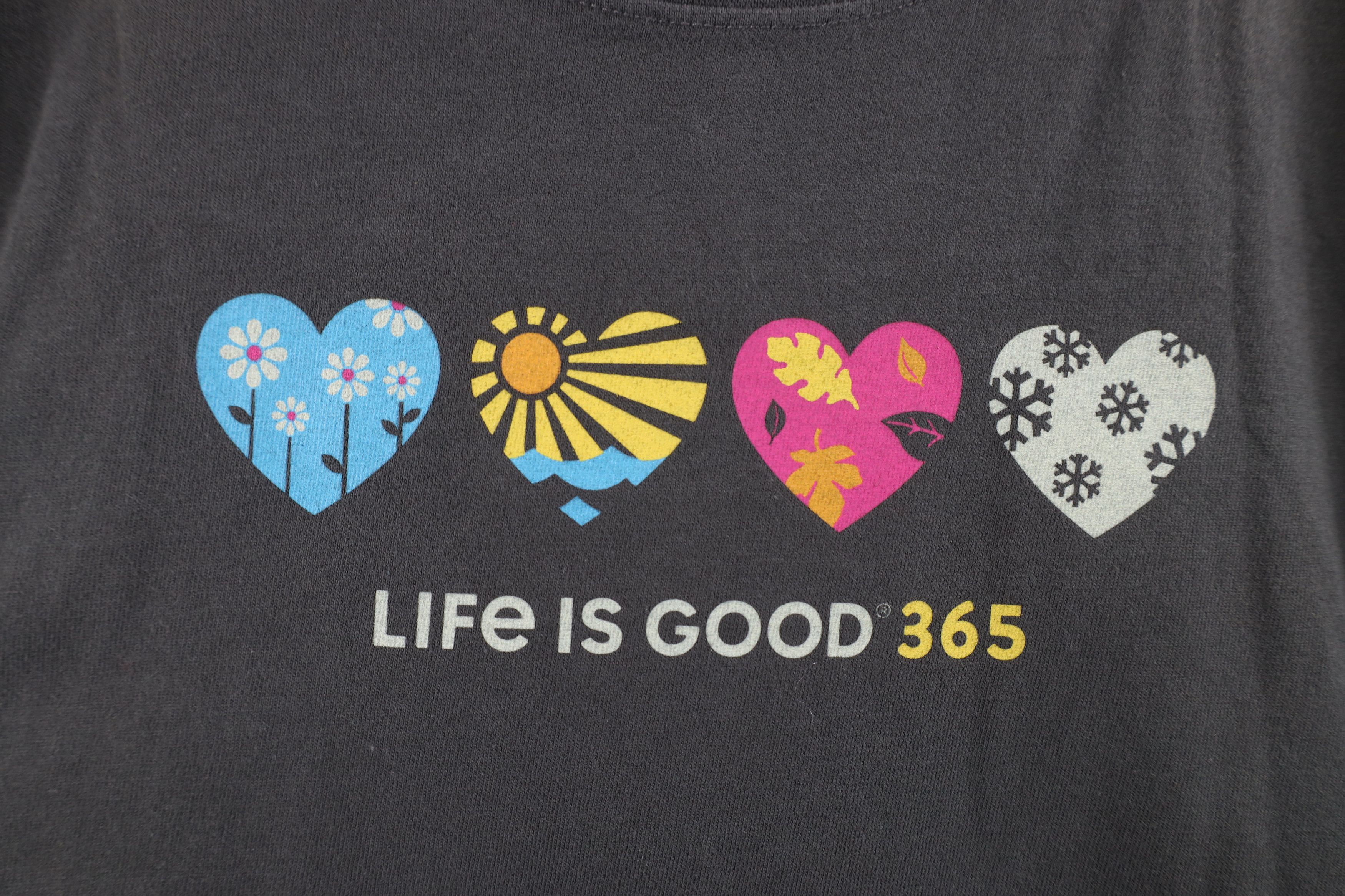 Life is Good × Vintage Life Is Good Spell Out Seasons Heart Short Sleeve T-Shirt Size S / US 4 / IT 40 - 6 Thumbnail