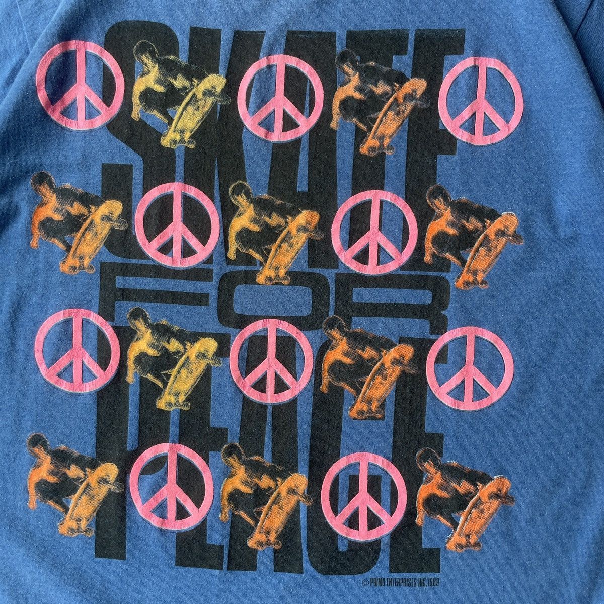 Vintage 1989 Skate for Peace T-Shirt, Punk Grunge Skater Apparel 80s Size US XL / EU 56 / 4 - 3 Thumbnail
