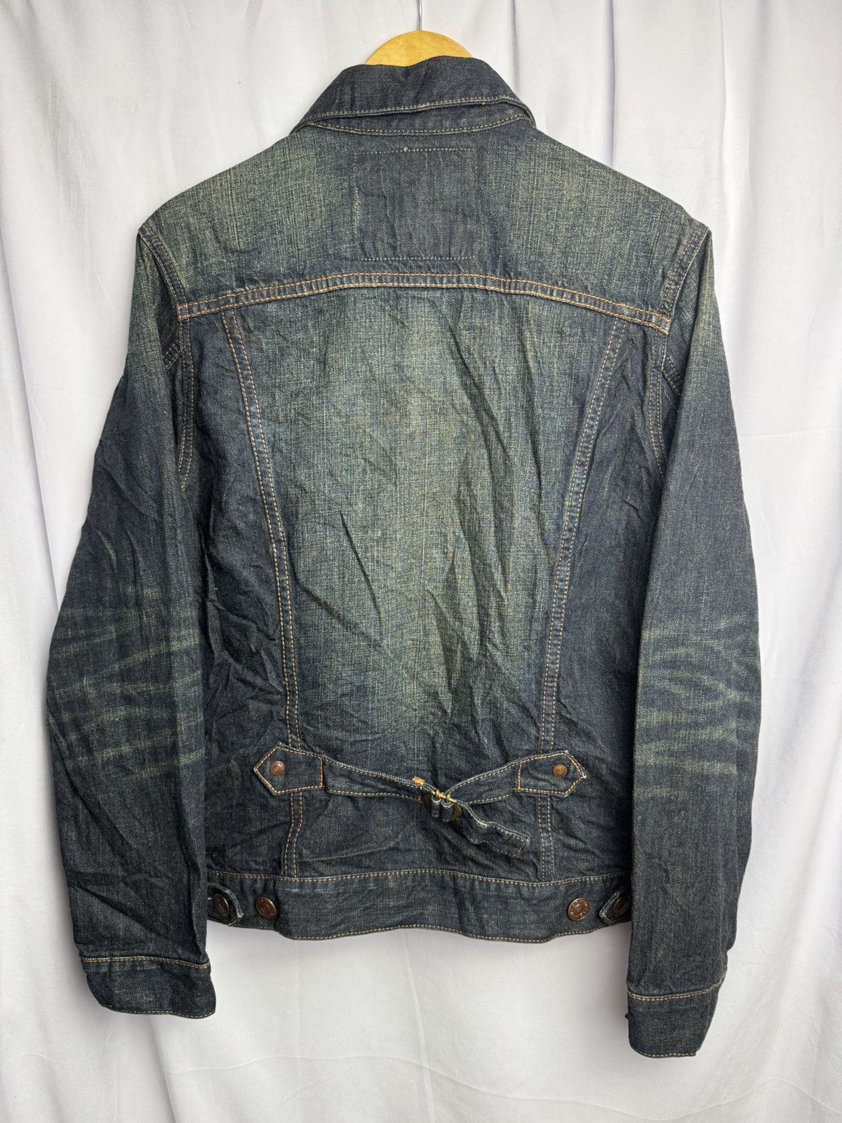 Edwin × Japanese Brand × RRL Ralph Lauren Edwin Buckle Back Denim Jacket lgb style Size US M / EU 48-50 / 2 - 3 Thumbnail