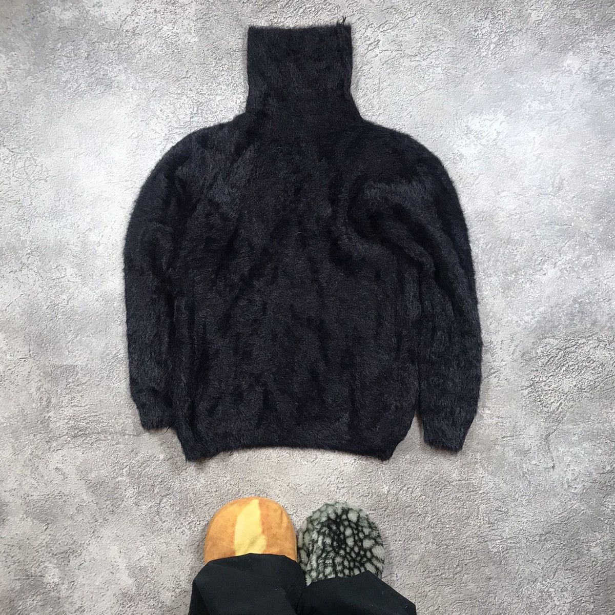 90's Vintage mohair Knit black