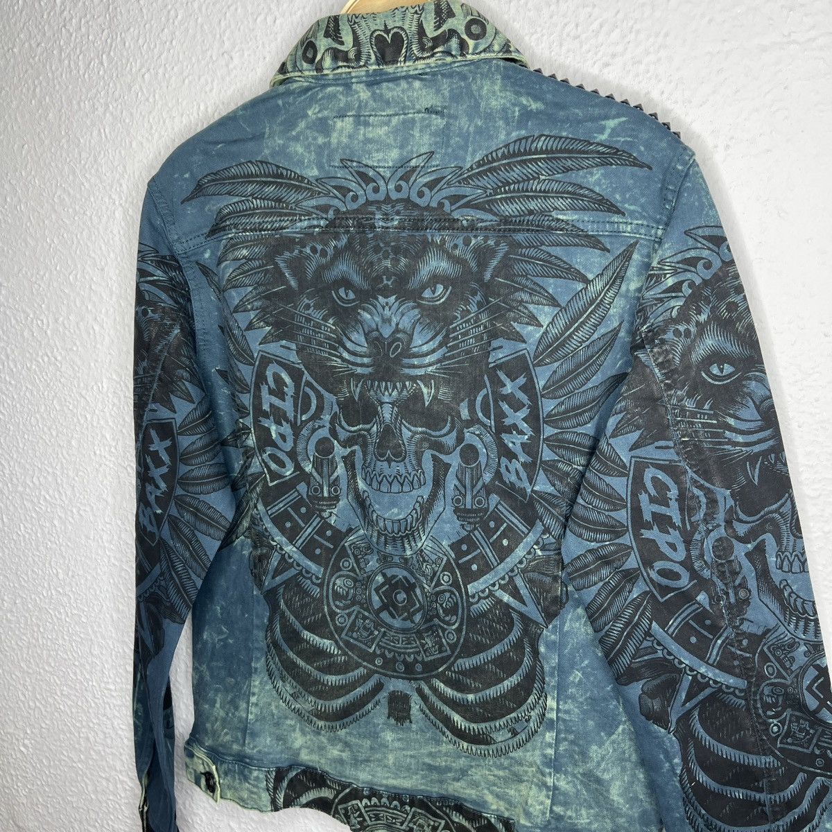 Other Cipo & Baxx Sick Skull Full Printed Denim Jacket Studded Size US L / EU 52-54 / 3 - 8 Thumbnail