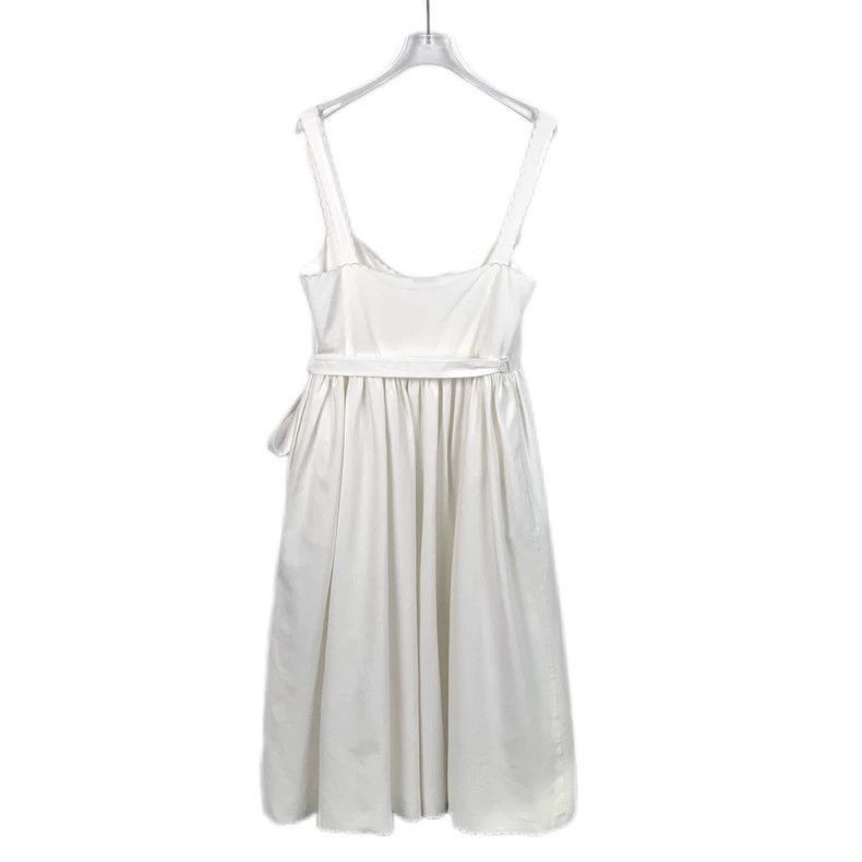Celine Miu Miu White Lace Camisole Dress Size S / US 4 / IT 40 - 2 Thumbnail